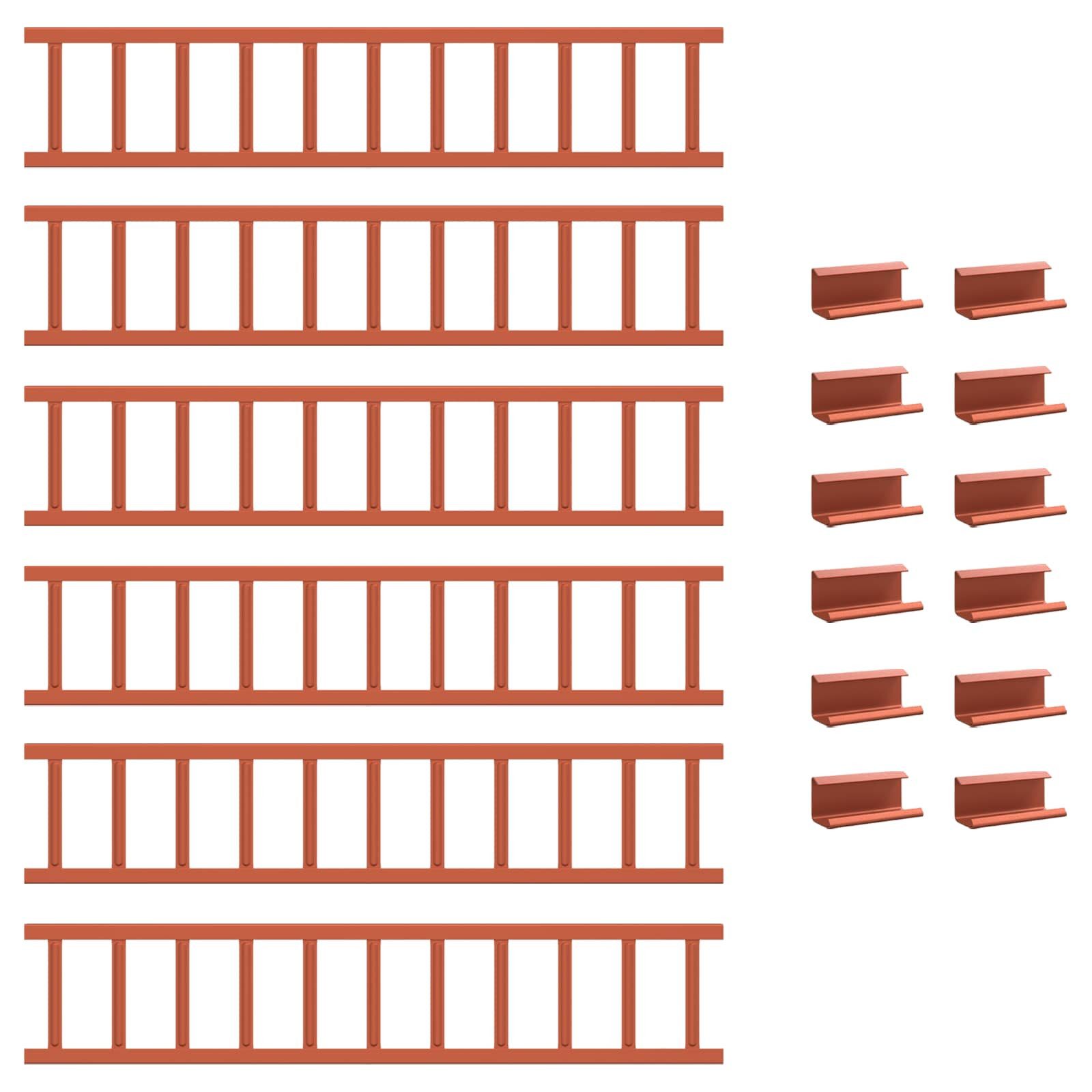 vidaXL Draht Dachschneeschild Rot 600 x 2,5 x 20 cm Stahl, (1St)