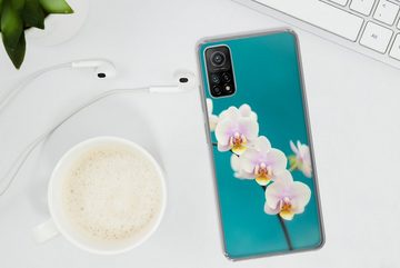 MuchoWow Handyhülle Orchidee - Blumen - Pflanze - Weiß - Lila, Phone Case, Handyhülle Xiaomi Mi 10T, Silikon, Schutzhülle
