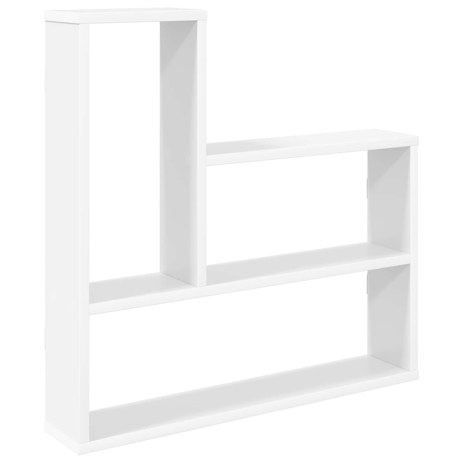 vidaXL Regal Wandregal Weiß 60 x 11 x 60 cm Holzwerkstoff, 1-tlg.