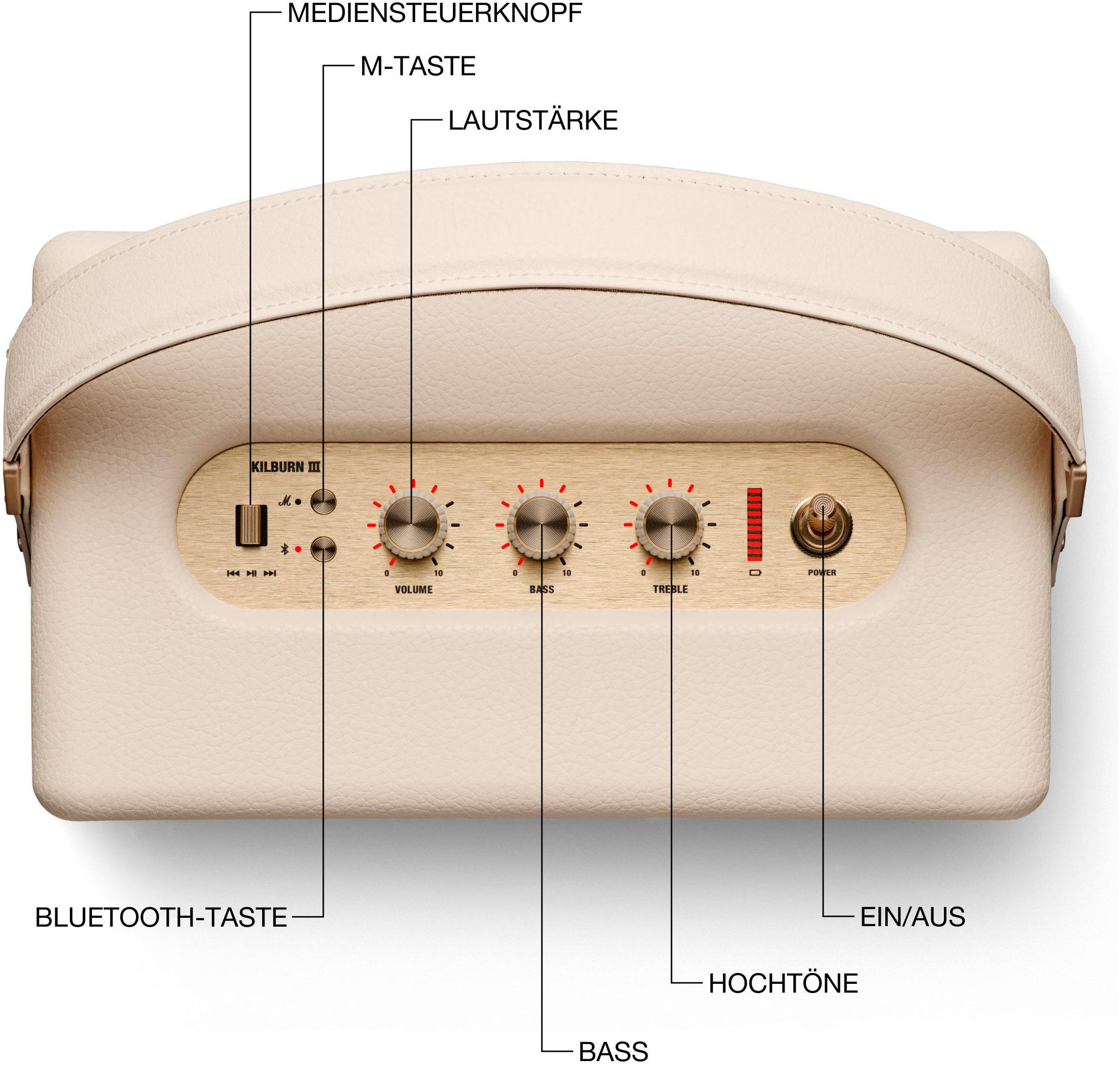 Marshall Kilburn III Portable-Lautsprecher 2.1 (Bluetooth, 50 W)