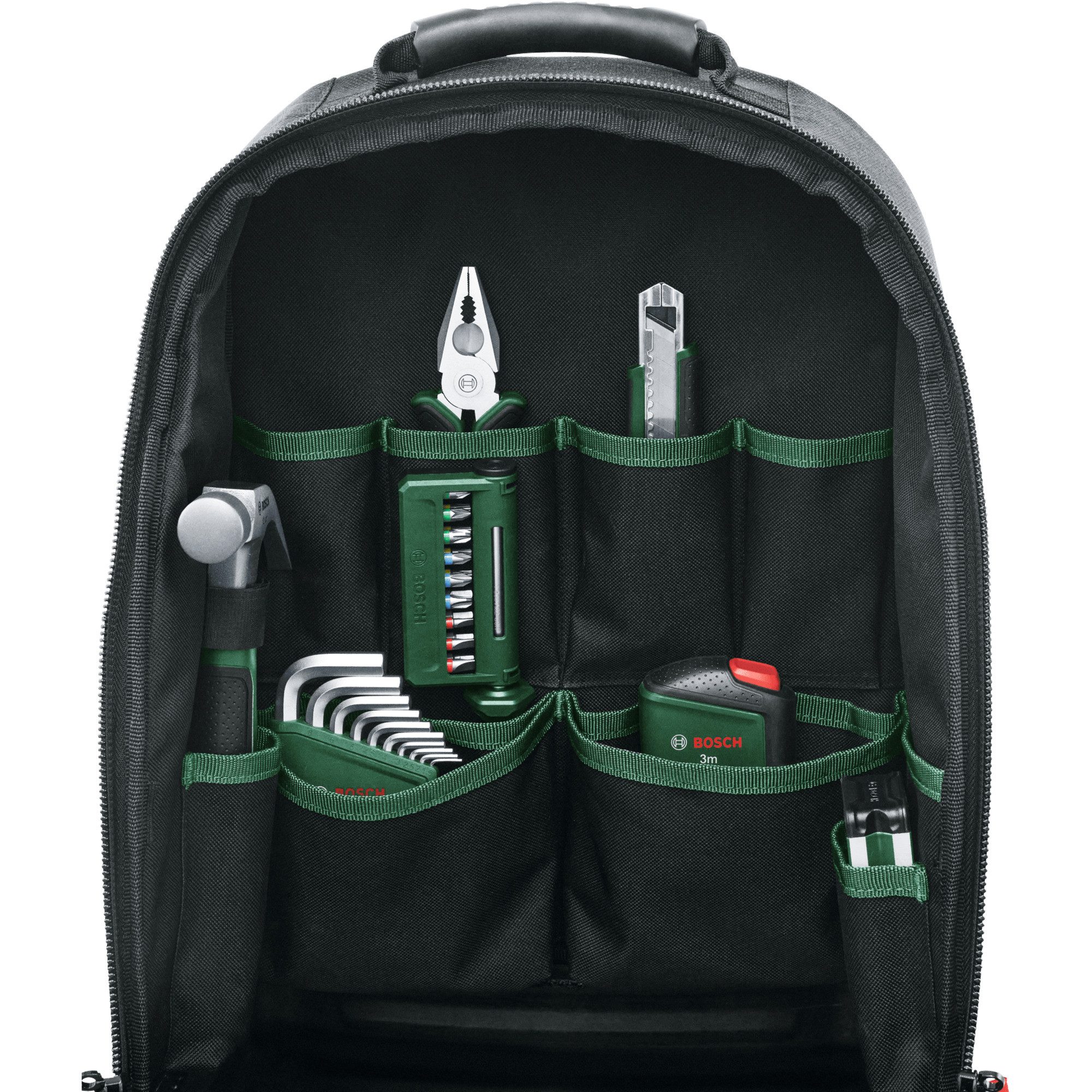 Bosch Professional Werkzeugset Bosch Heimwerken & Garten Werkzeug Rucksack Set, (60-tlg) – Bild 3 von 5