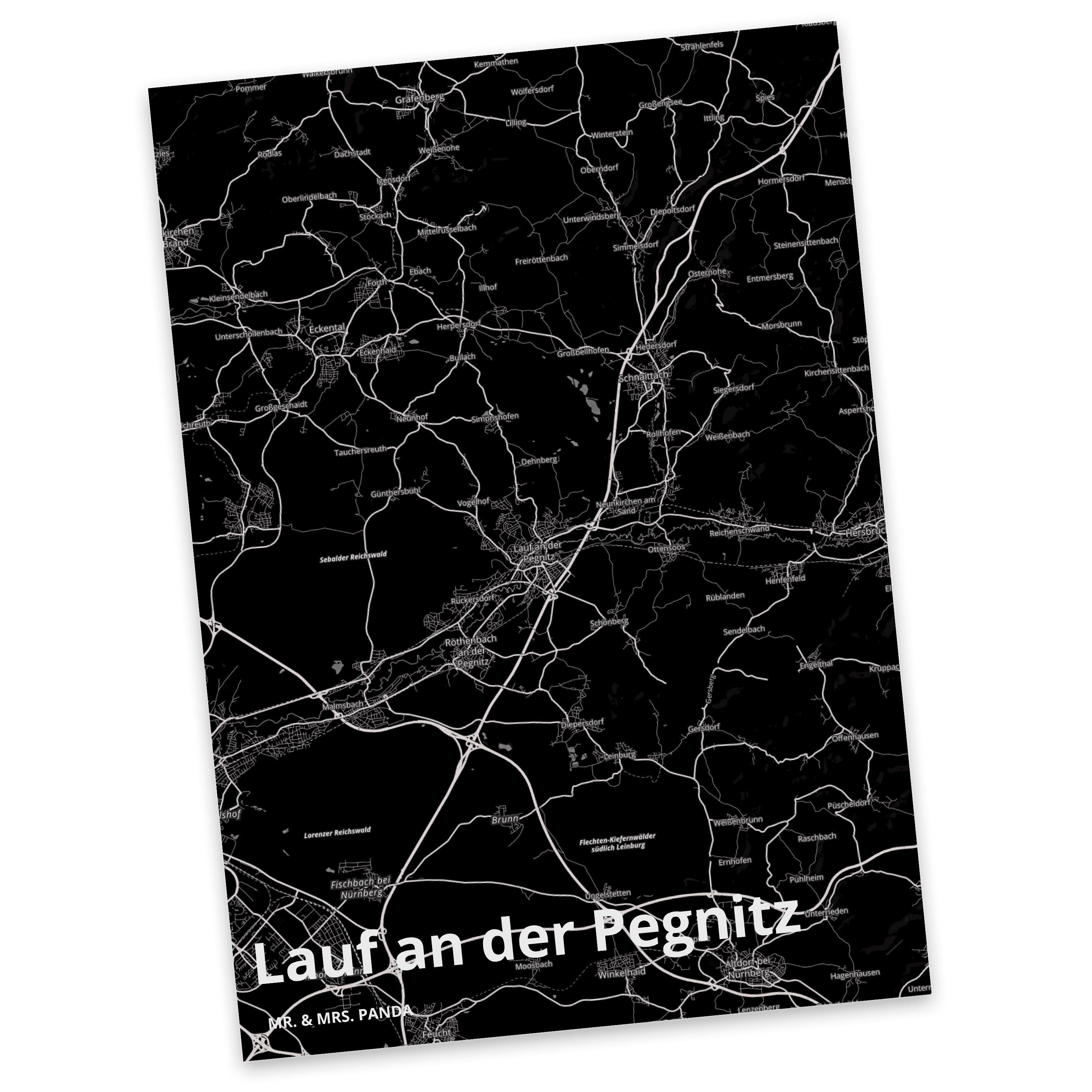 Mr. & Mrs. Panda Postkarte Lauf an der Pegnitz - Geschenk, Städte, Karte, Geburtstagskarte, Stad