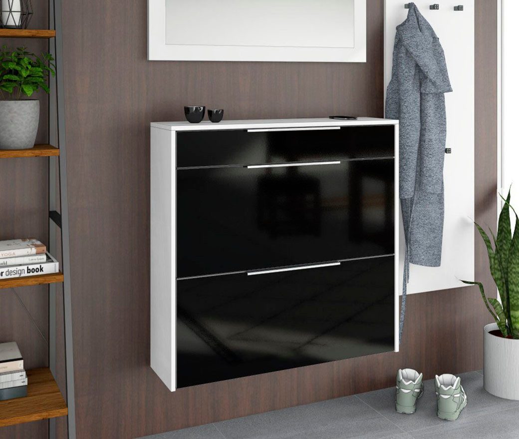 borchardt Möbel Schuhschrank Oliva Wandmontage, stehende Montage & Glasböden unter Mehr aus der Serie