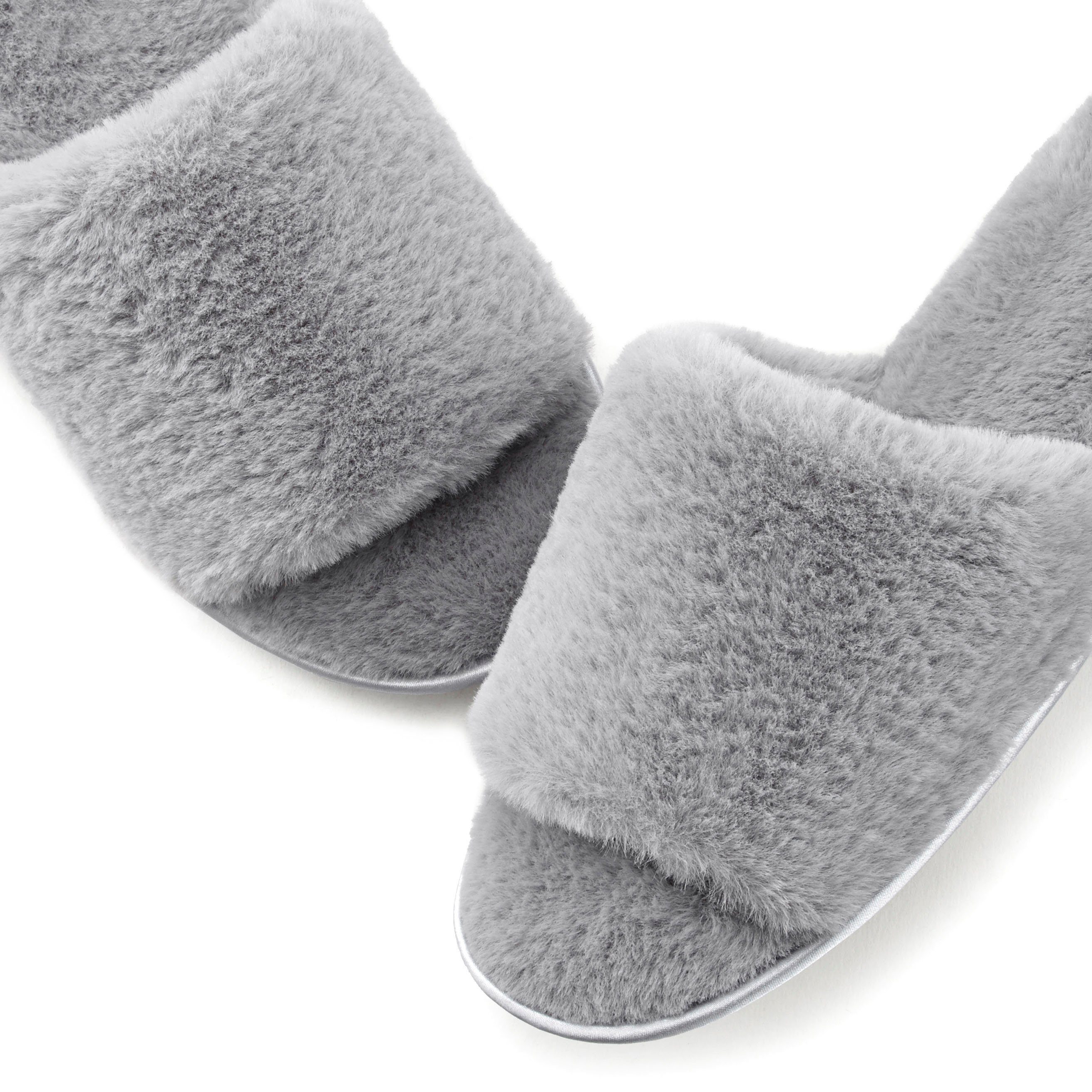 Vivance Dreams Hausschuh, Pantoffel, Pantolette mit kuscheligem, warmen Fellimitat VEGAN