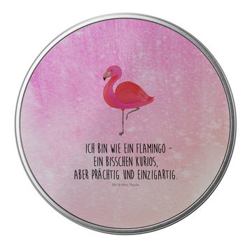 Mr. & Mrs. Panda Aufbewahrungsdose Flamingo Classic - Aquarell Pink - Geschenk, Geschenkbox, ich, Freund (1 St), Einzigartiges Design