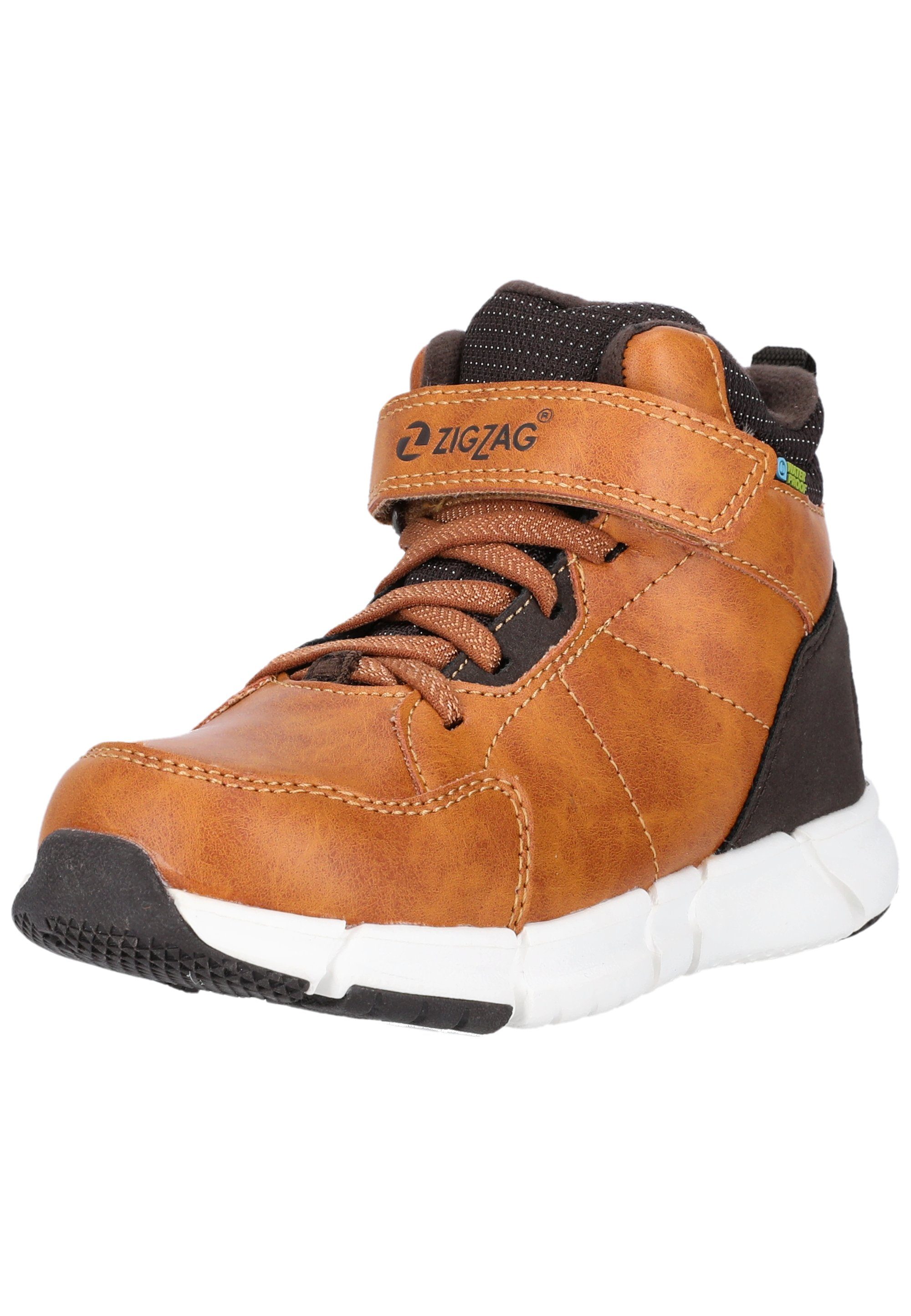 wasserdichter ZIGZAG Kids Stiefel Qualität Gardien braun in