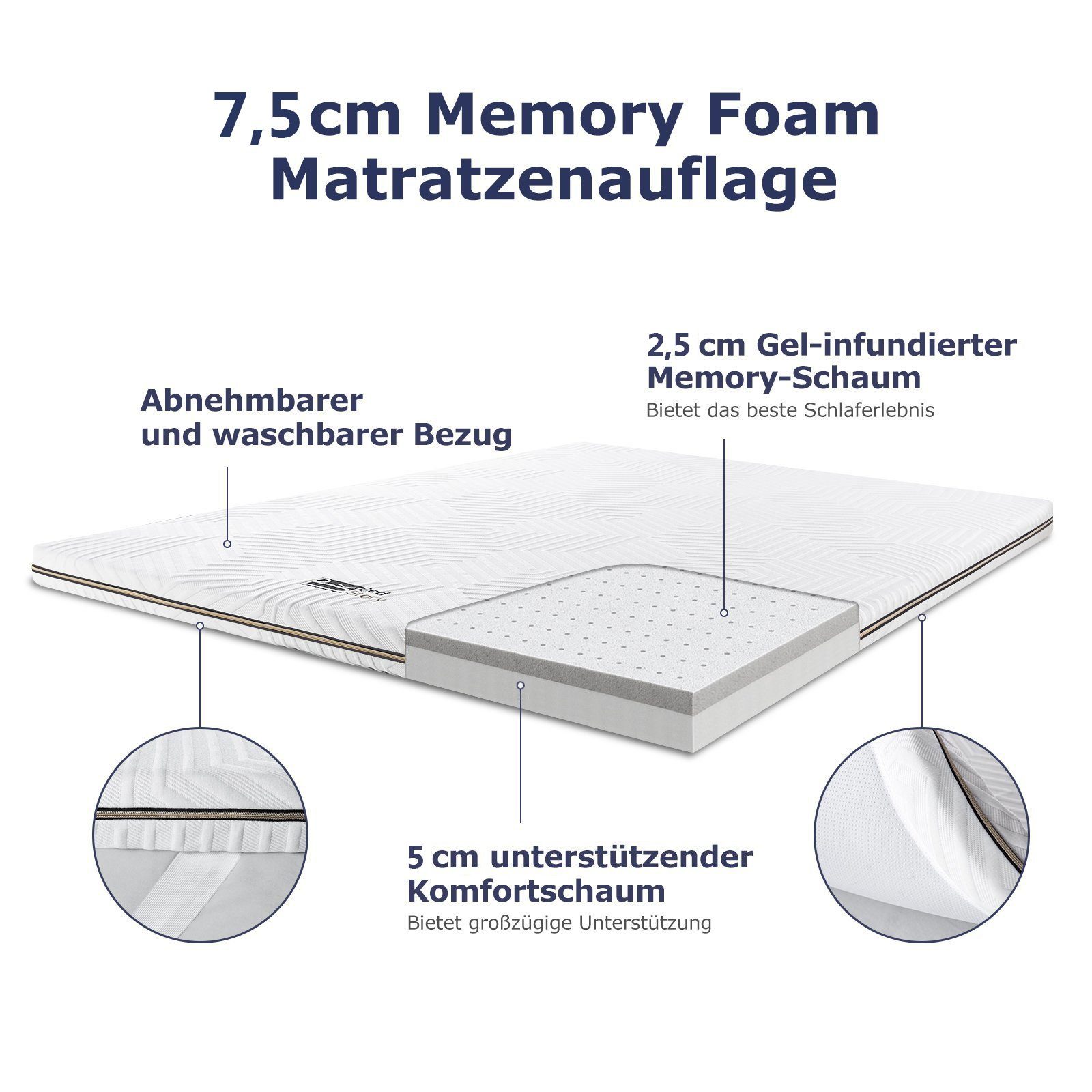 BedStory, Topper Matratzentopper, 90/140/160/180 x 200 günstig online kaufen