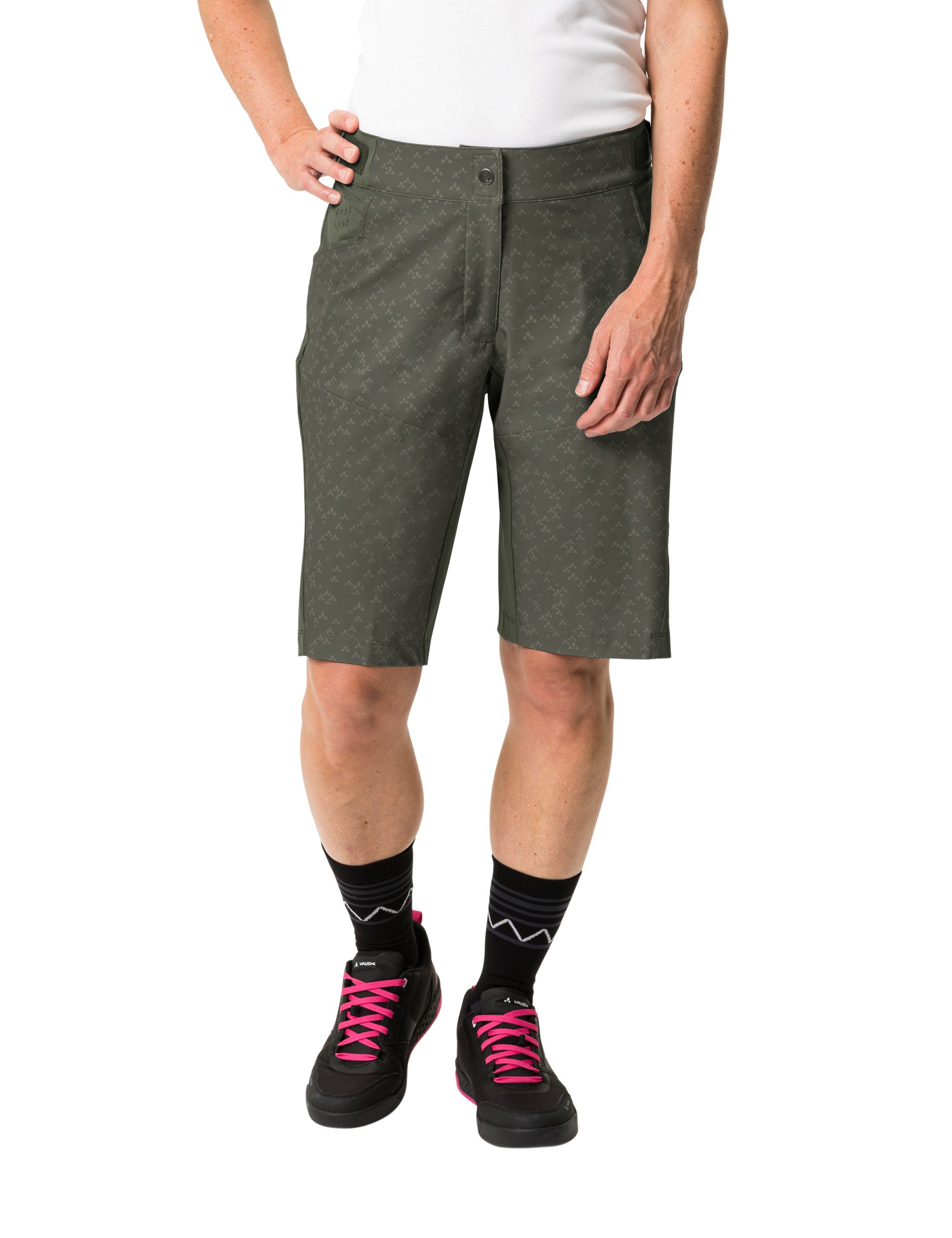 VAUDE Fahrradhose Wo Ledro Print Shorts für Radsport, sportlicher Stil, schnell trocknendes Material