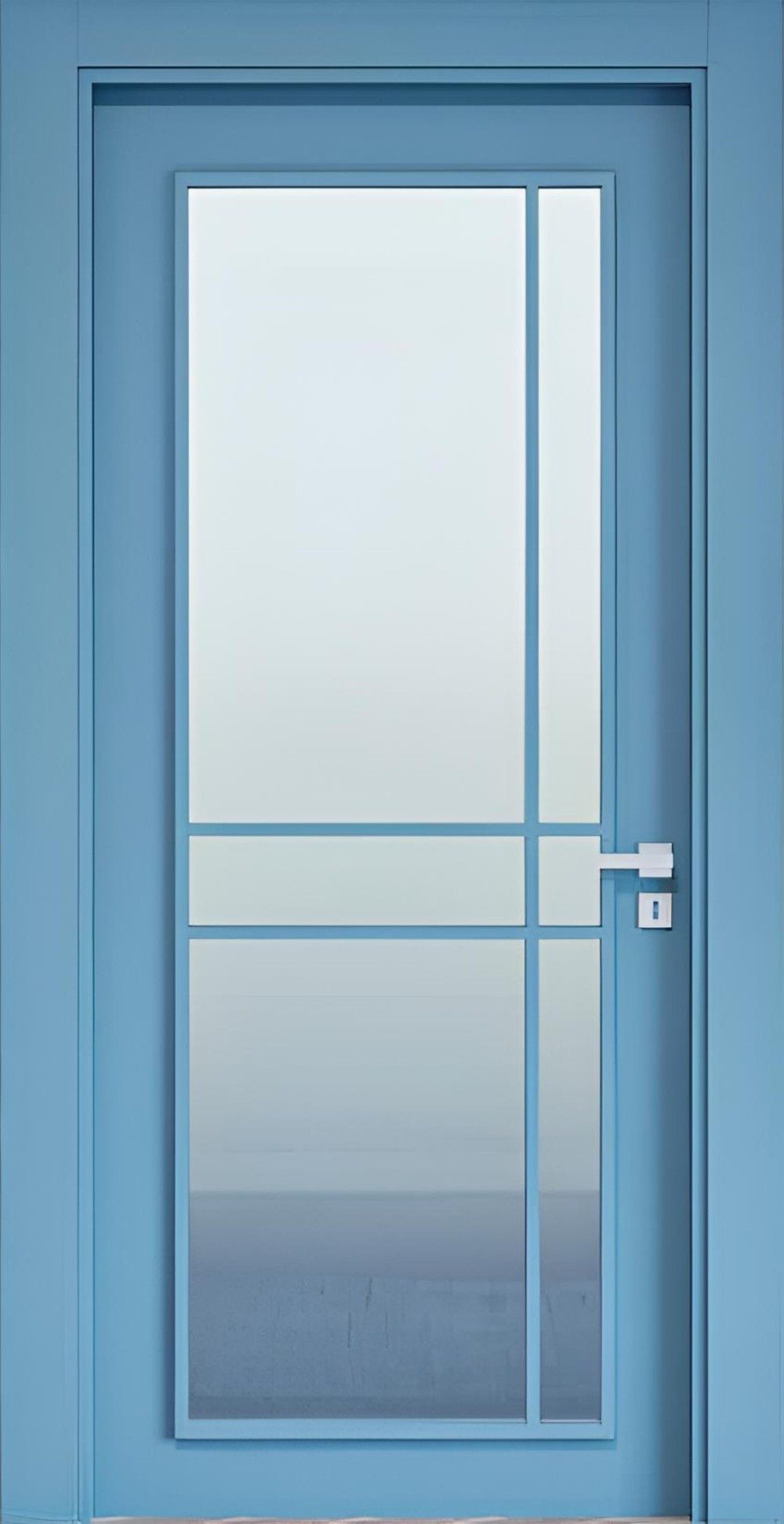 JVmoebel Zimmertür Exklusive Blaue Designer Glastür für Innenräume