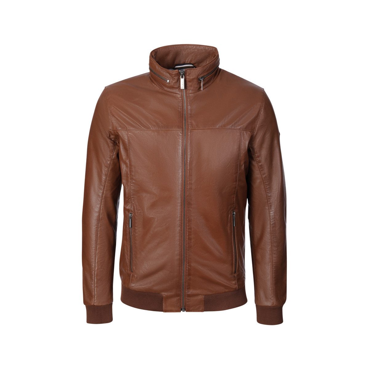 bugatti Lederjacke Florenz Herren Bomberjacke, Freizeitjacke, Blazer, Pufferjacke, Übergangsjacke