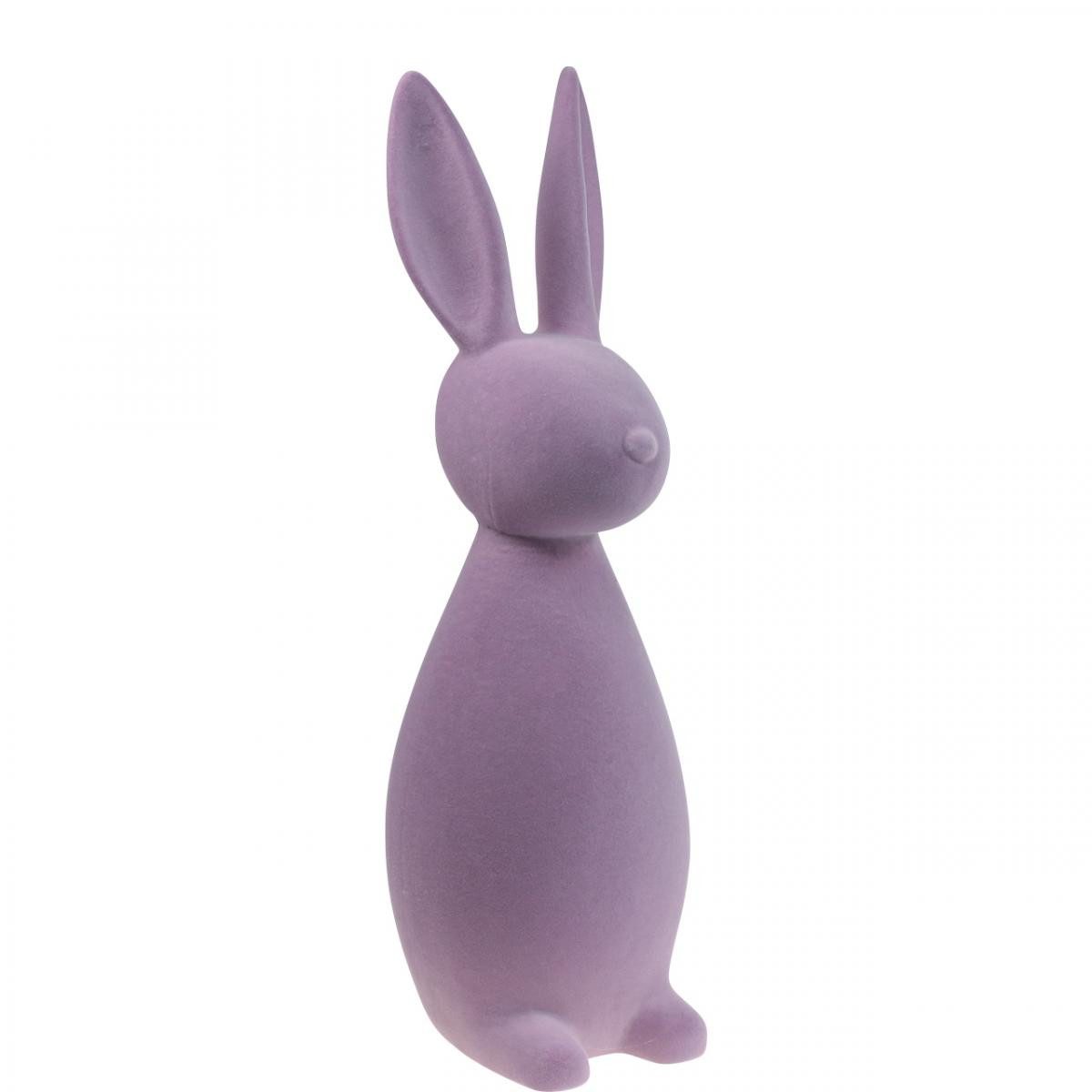 Viana Osterhase Deko Osterhase Beflockt Flieder Lila 47cm 2. Wahl Figur