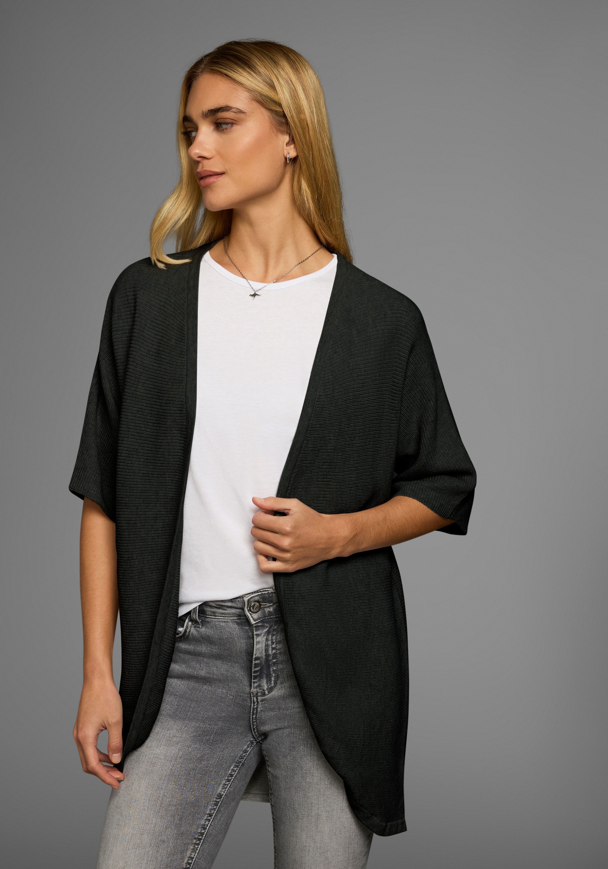 Flashlights Longstrickjacke (2er-Pack) in offener Form und 3/4 Ärmeln - im Set