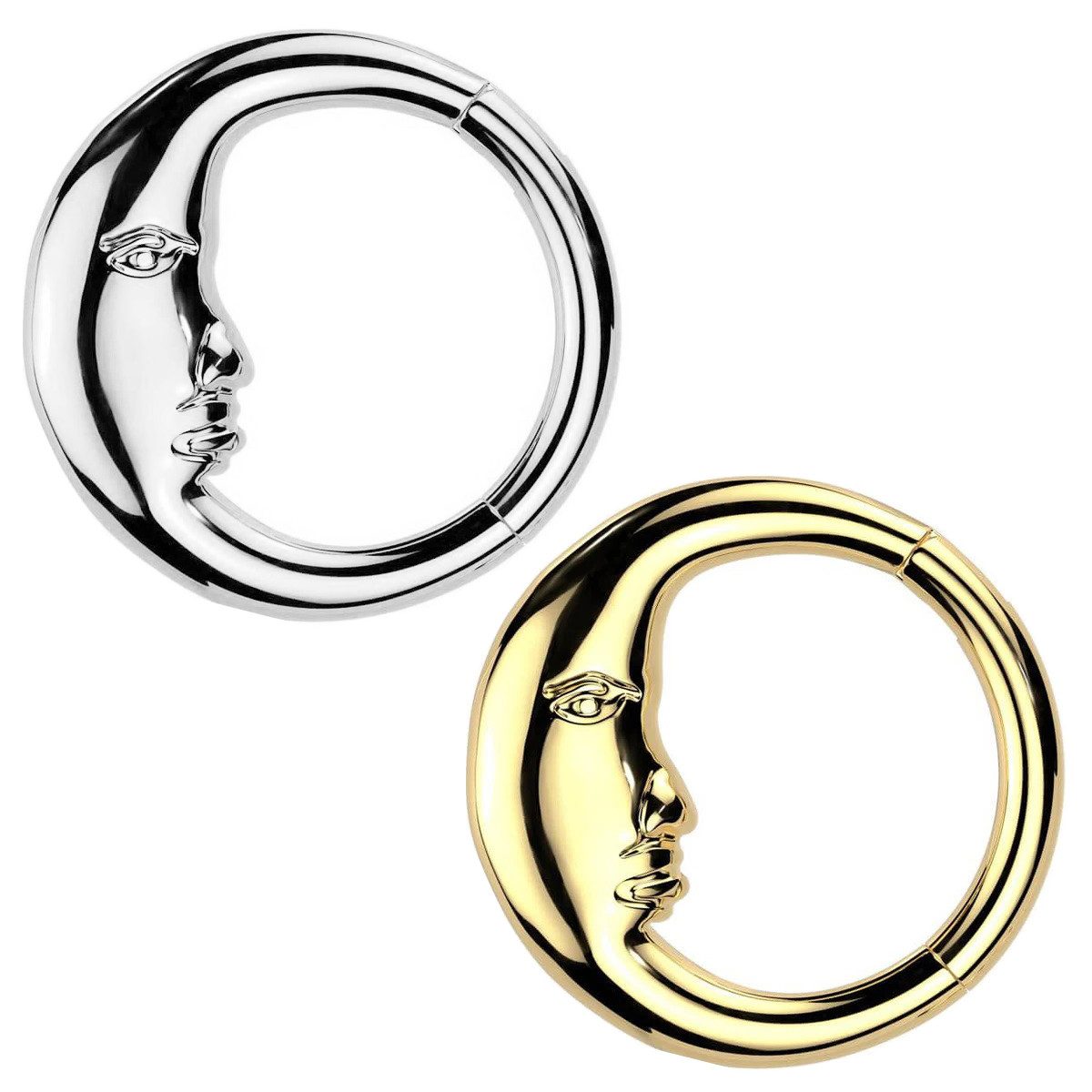 Taffstyle Nasenpiercing Septum Piercing Ohrpiercing Scharnier Halbmond Silb günstig online kaufen