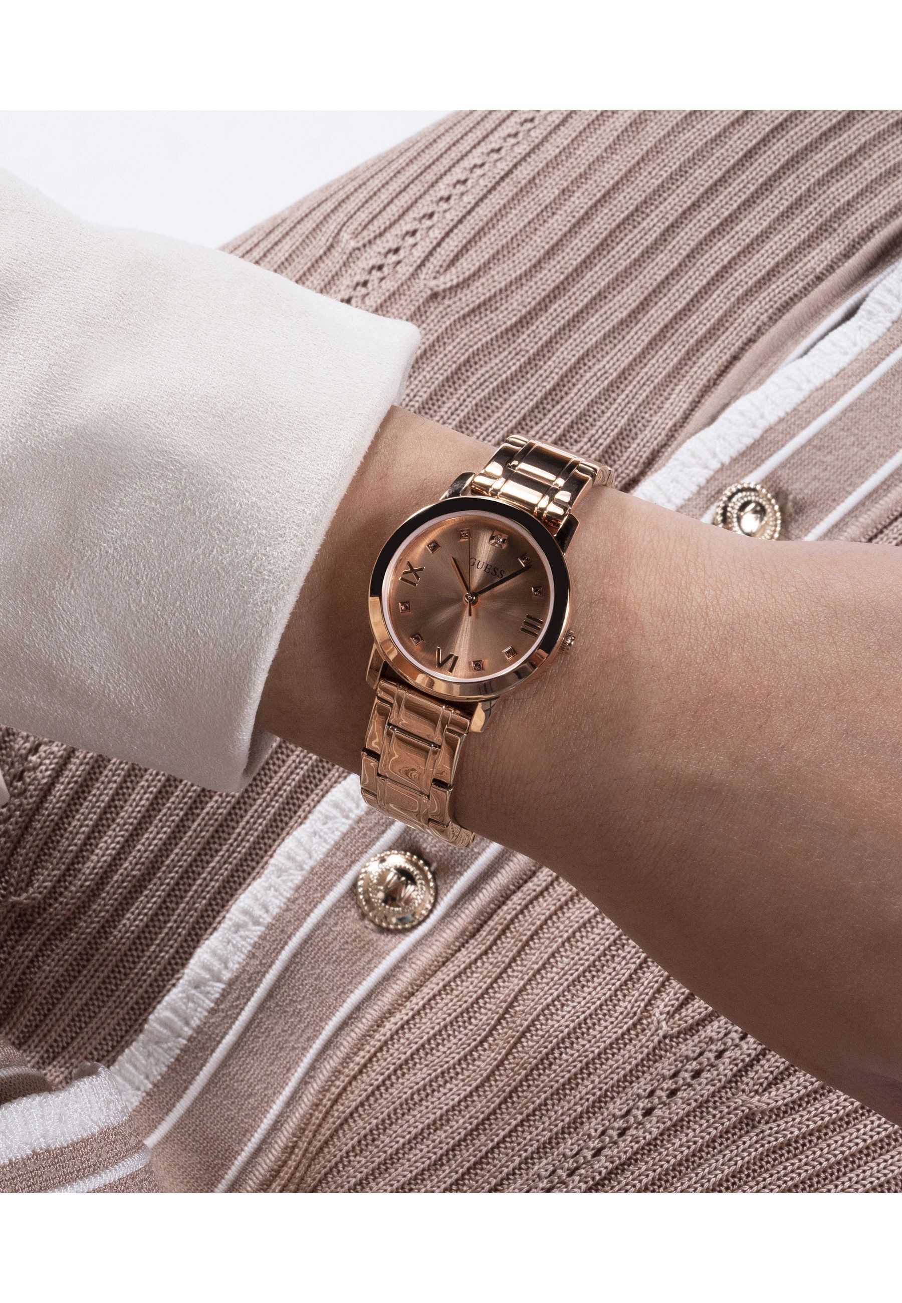 Guess Quarzuhr MELODY, (1-tlg., Not a set – not applicable to this product), analoge Uhr