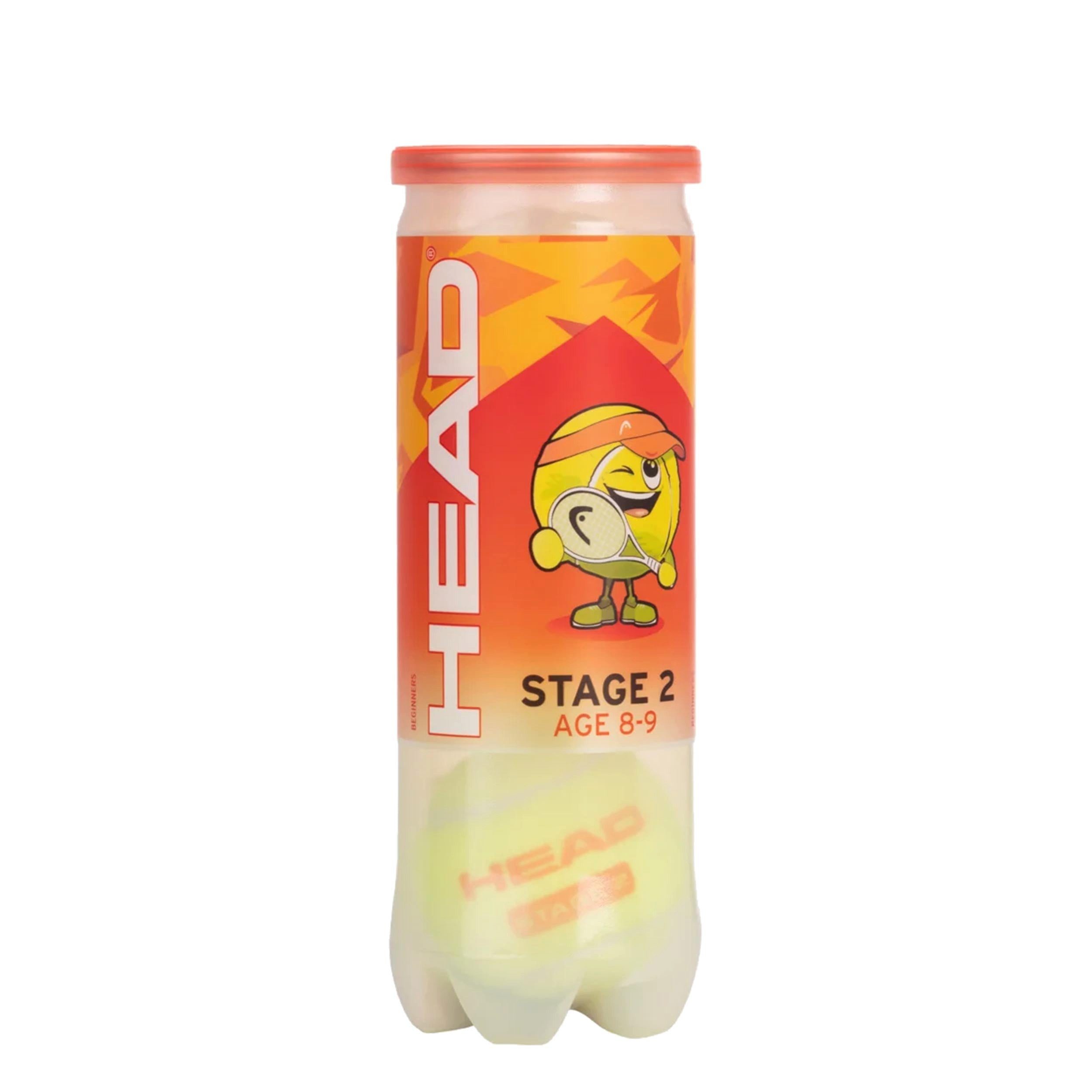 Head Tennisball Stage 2 Orange - 3 Tennisbälle - Play and Stay Ball - (3er Dose)