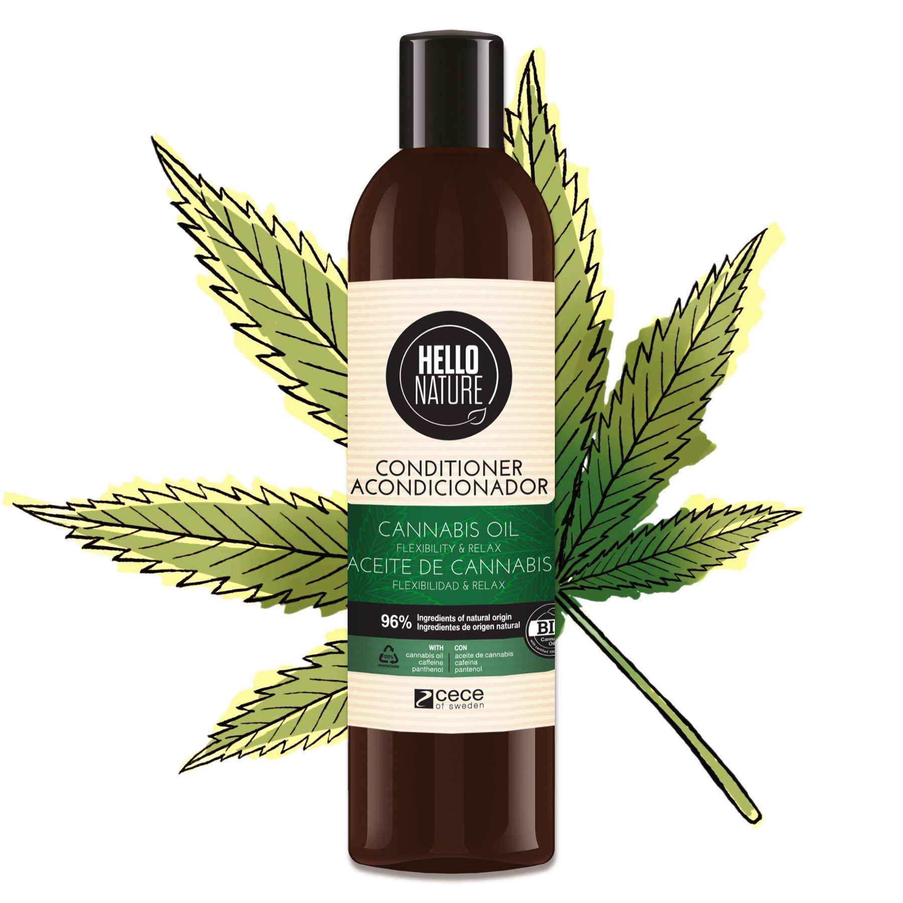 P-Beauty Cosmetic Accessories Haarspülung Haar Conditioner Hanföl Haarpflege Haarkur Natur Bio Hello Nature, 1-tlg., Haarspülung, Haarpflege, Conditioner, Hanf-öl, Cannabis