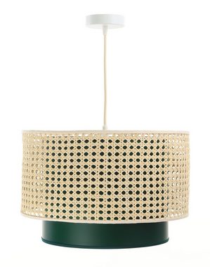ONZENO Pendelleuchte Rattan Lacey Serious 1 40x25x25 cm, einzigartiges Design und hochwertige Lampe