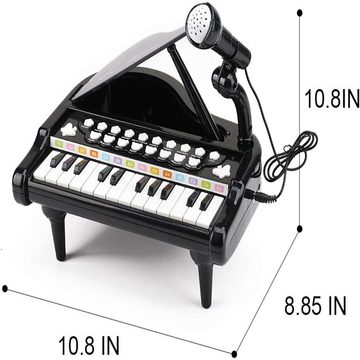 Zeitlosigkeit Spielzeug-Musikinstrument Klavierspielzeug ab 3 4 5 Jahr Erster Geburtstag Geschenke Kleinkind, Klaviermusik Spielzeuginstrumente mit 24 Tasten und Mikrofon
