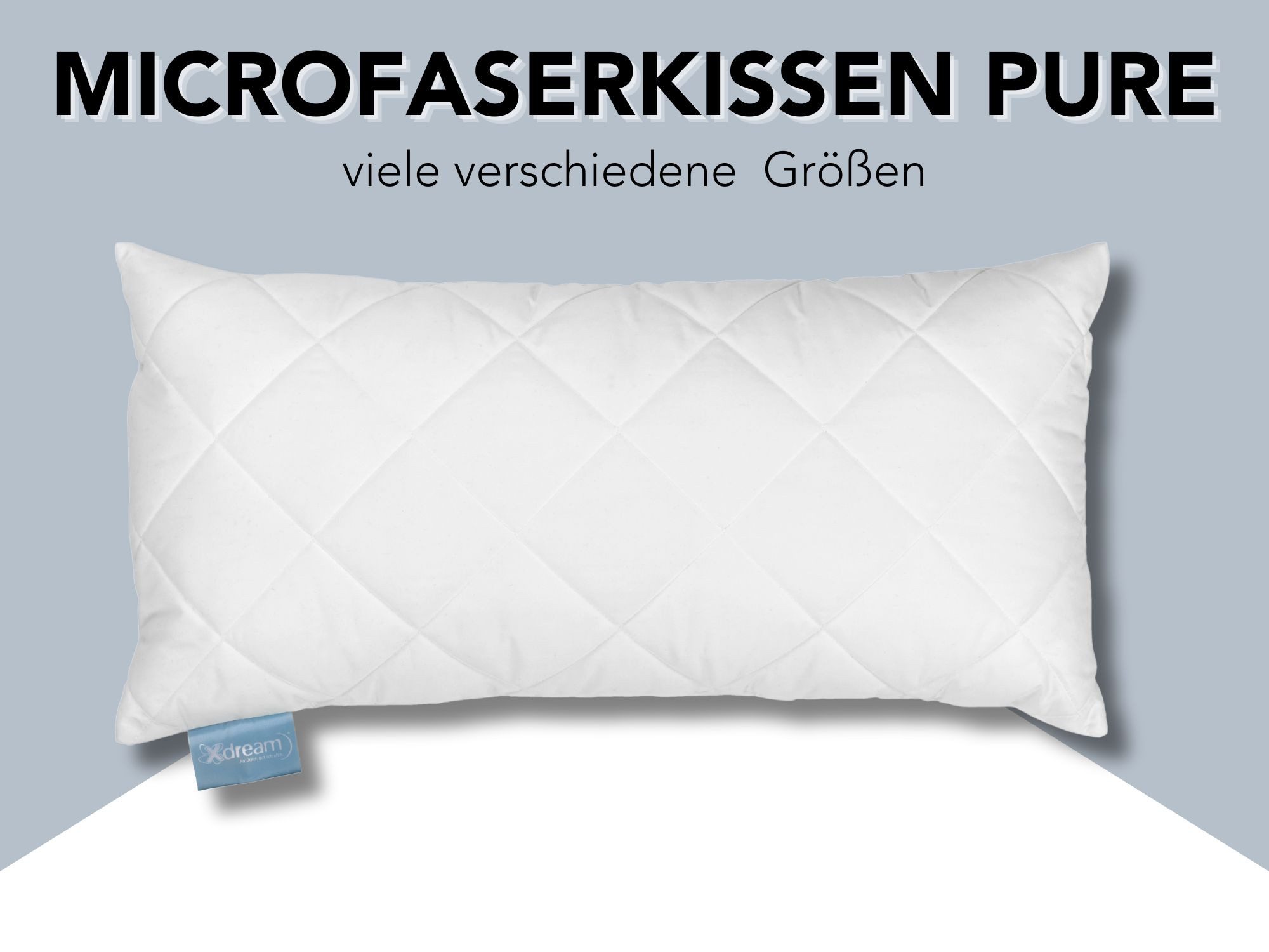 XDREAM Microfaserkissen Pure Kissen, einzeln oder als 2-er Set, in vielen G günstig online kaufen