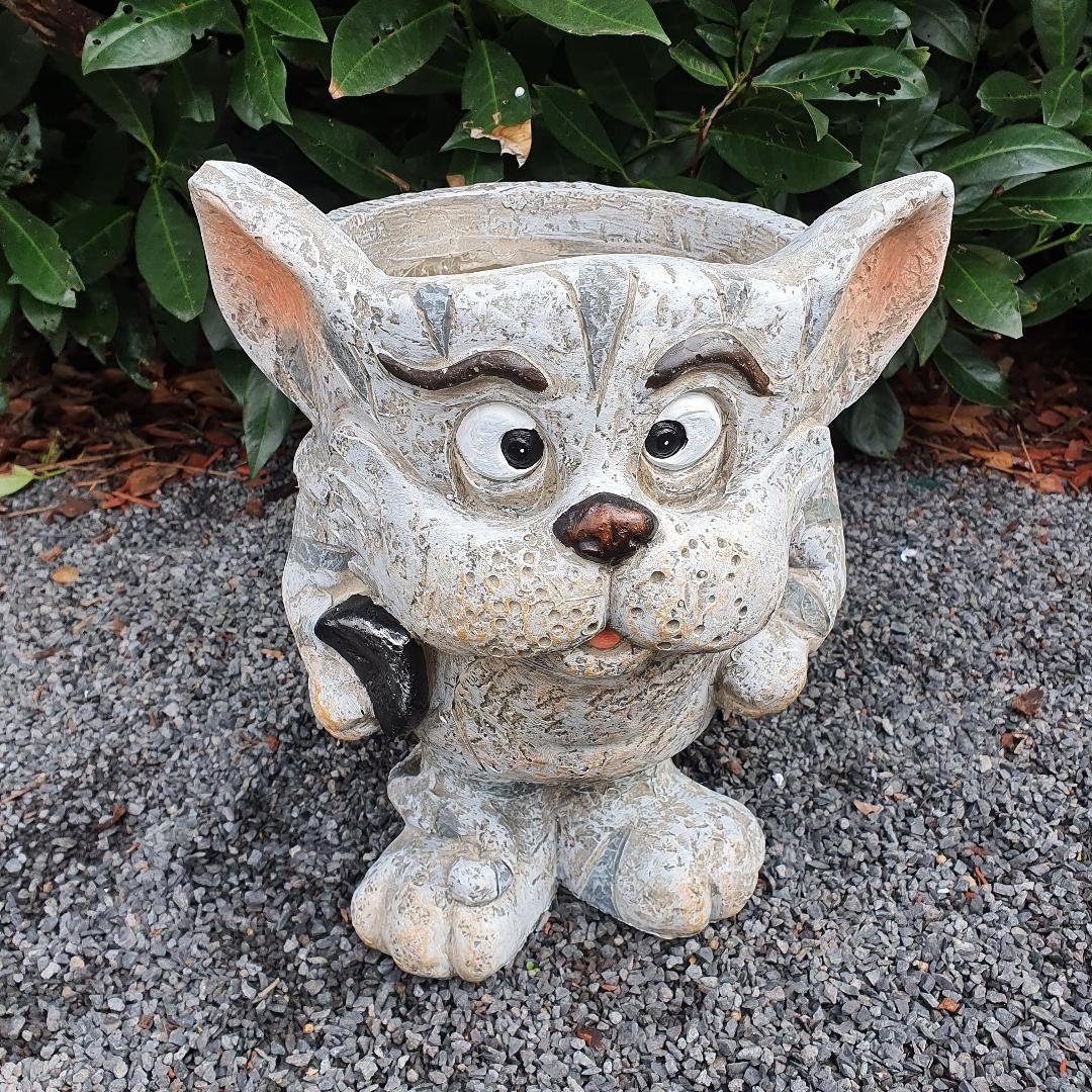 cm Hunde 34 Blumentopf als wetterfest Gartenfigur Figur Aspinaworld