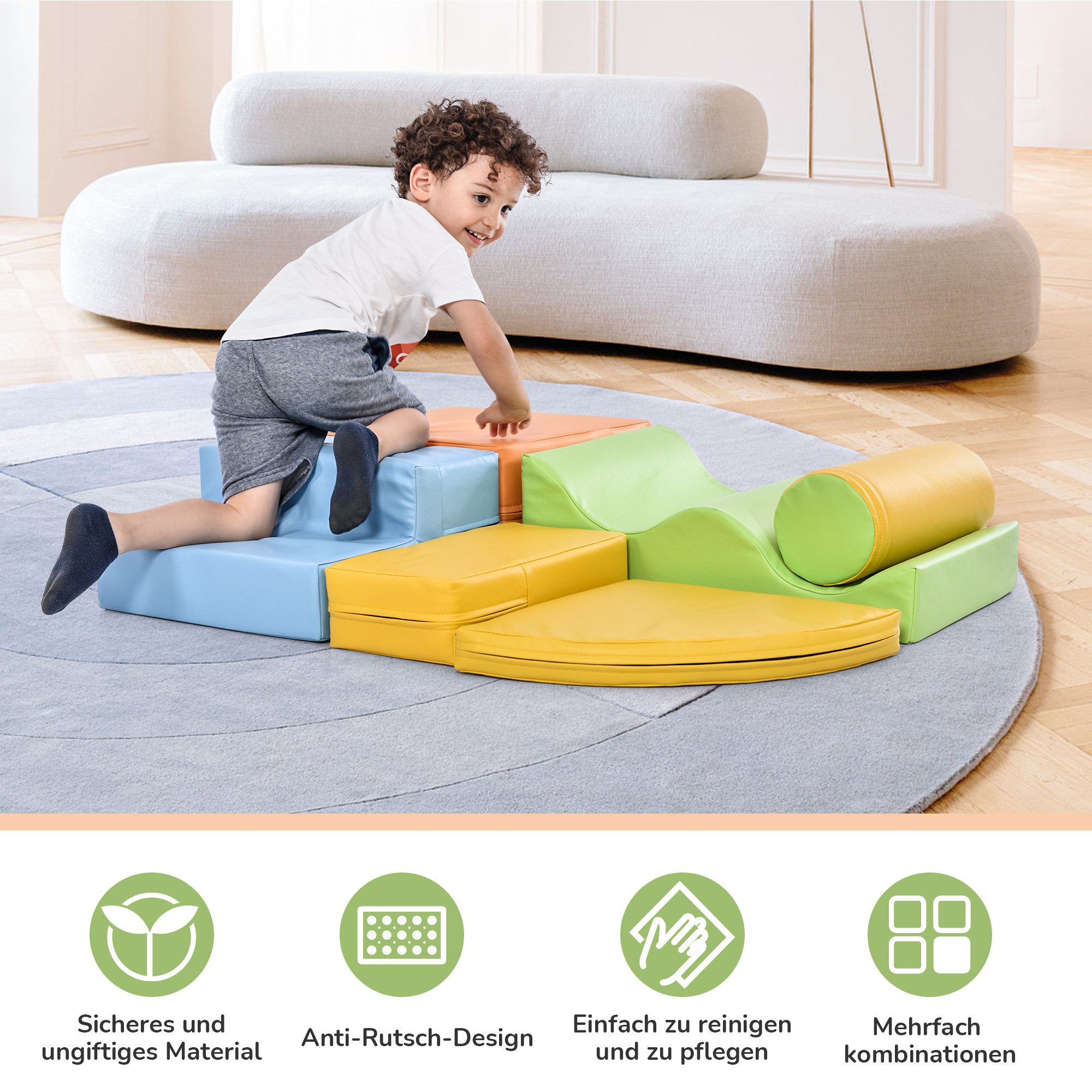 Produktbild von Raelitego Baby-Kopfschutz Rucksack - Für Krabbelkinder 0,5-3 Jahre, Mit Sound-Alarm