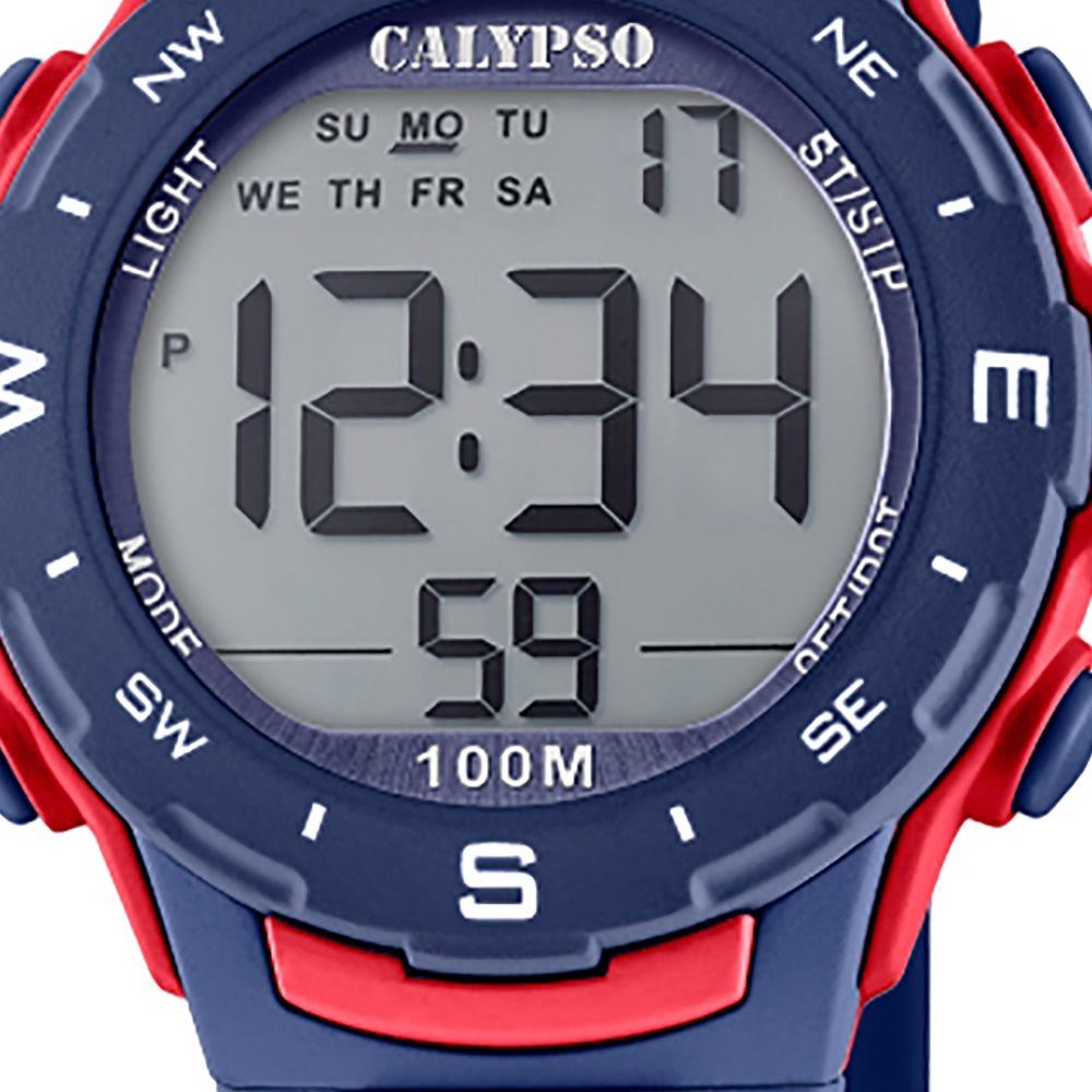 CALYPSO WATCHES Digitaluhr Calypso Unisex Uhr Digital K5801/4, (Digitaluhr), Damen, Herrenuhr rund, mittel (ca. 35mm) Kunststoffband, Sport-Style