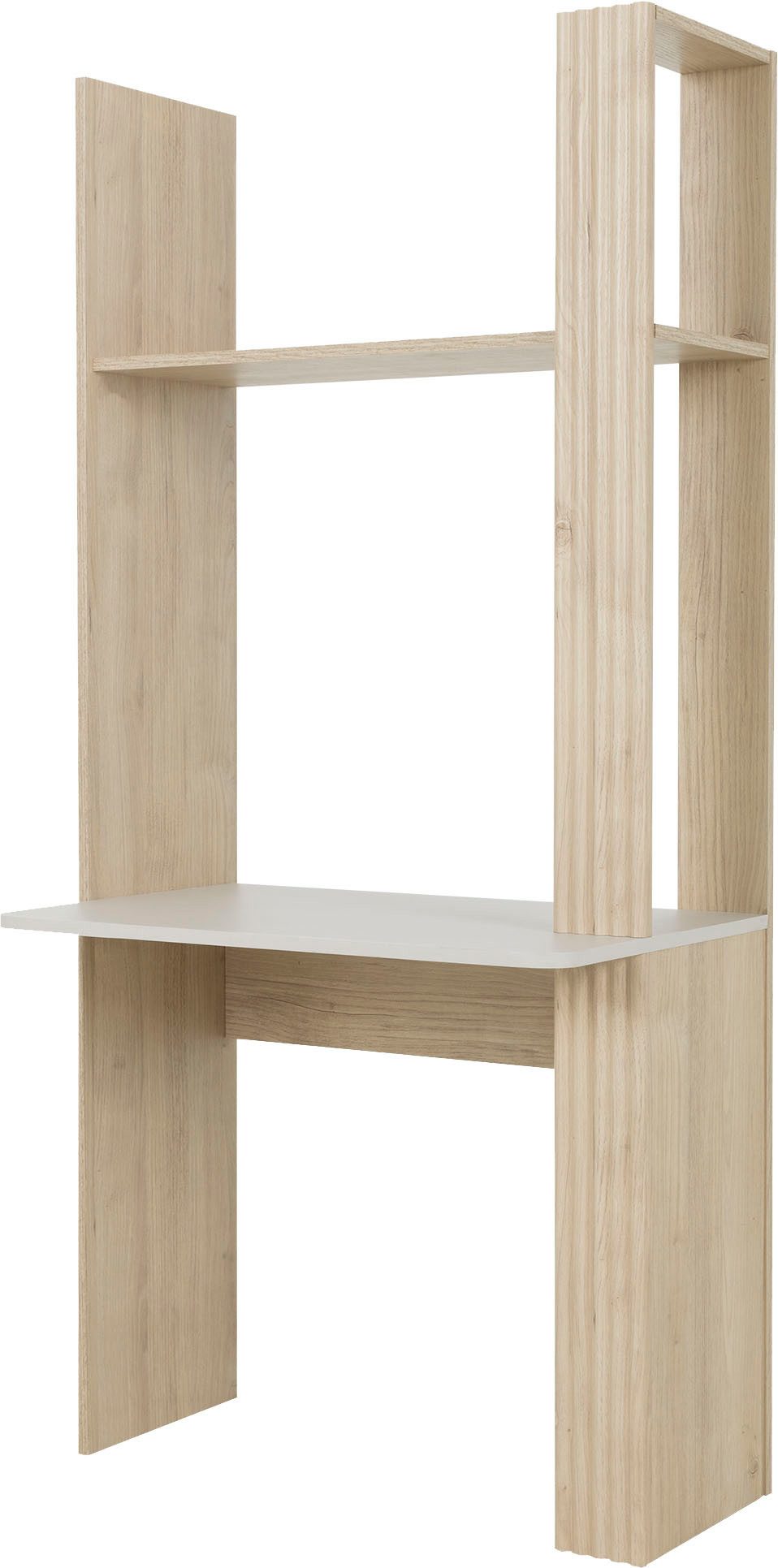 Gami Bücherregal Straw, 1-tlg., Wandregal-Modul mit Schreibtischplatte.