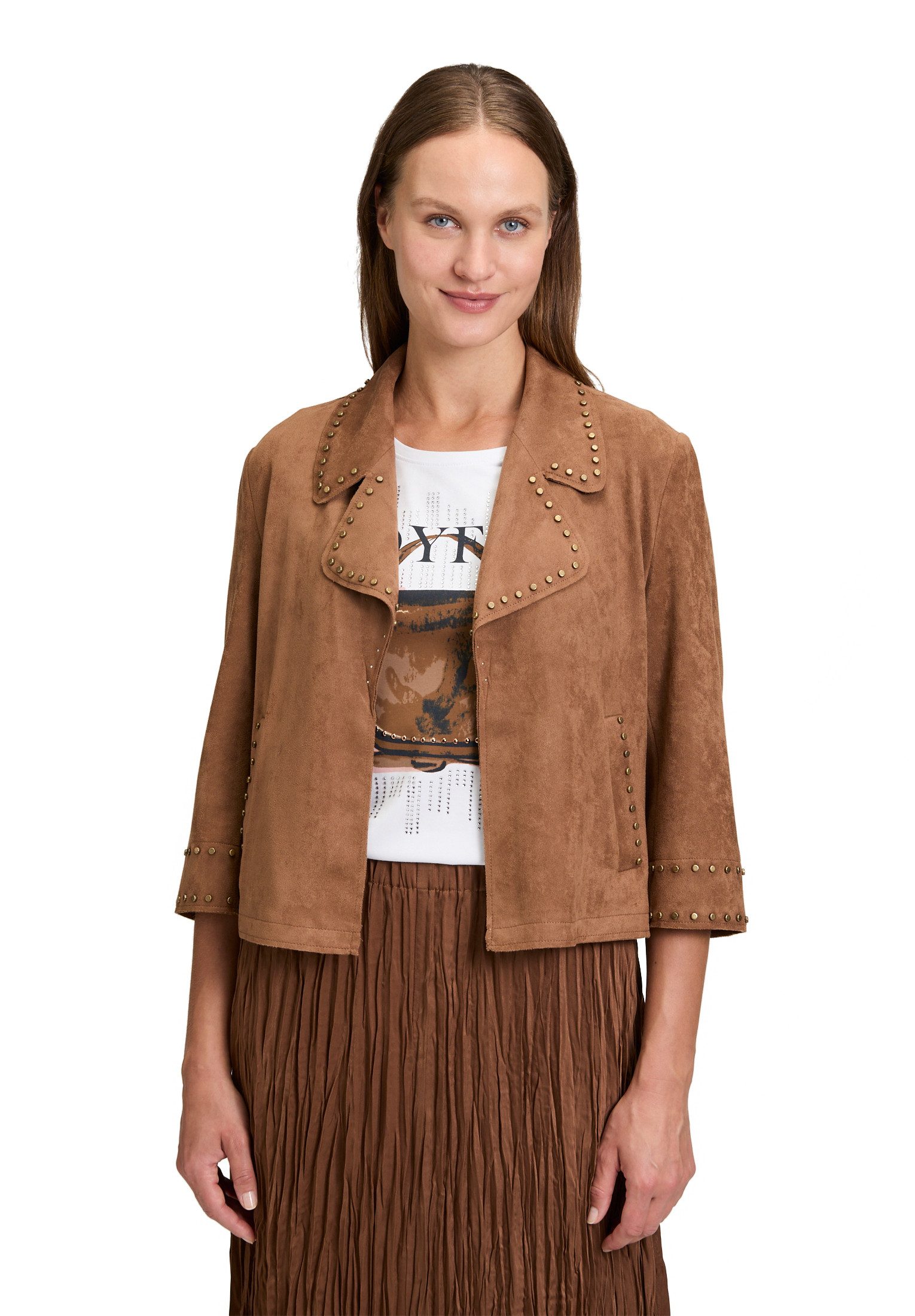 Betty Barclay Jackenblazer Damen Kunstleder-Jacke mit Nieten günstig online kaufen