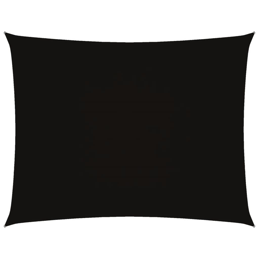 Sonnensegel Sonnensegel Oxford-Gewebe Rechteckig 3,5x5 m Schwarz