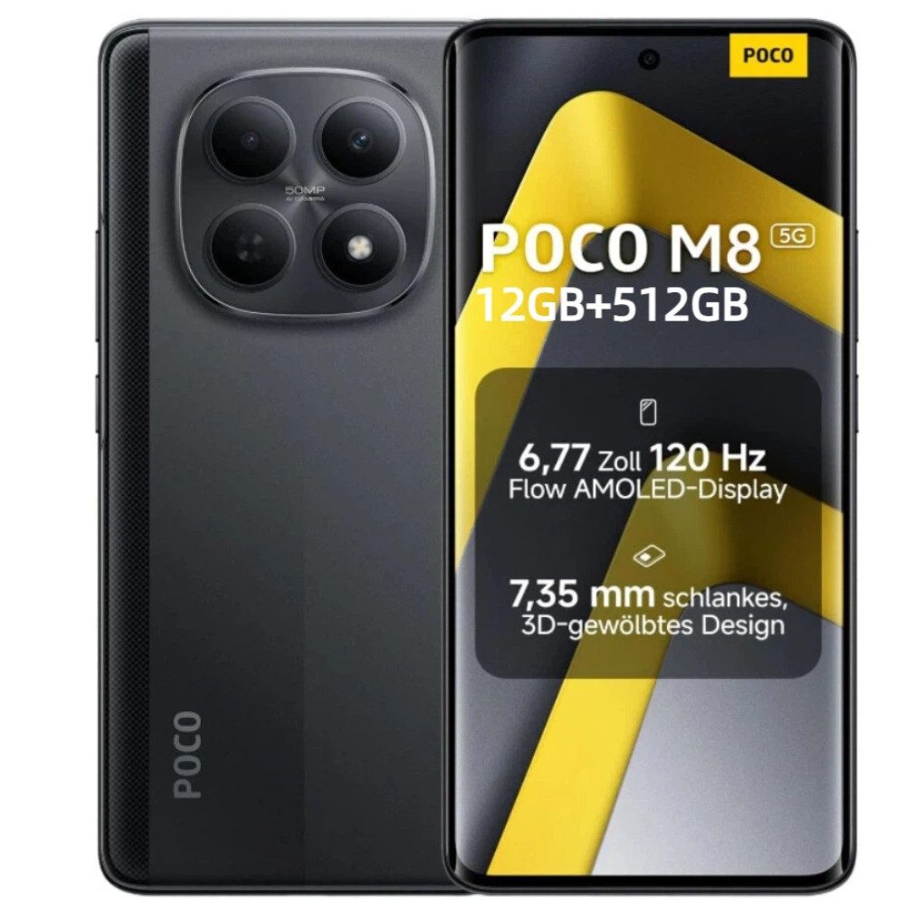 Xiaomi POCO M8 5G 12GB+512GB Smartphone (6.77 Zoll, 512 GB Speicherplatz, 50 MP Kamera)