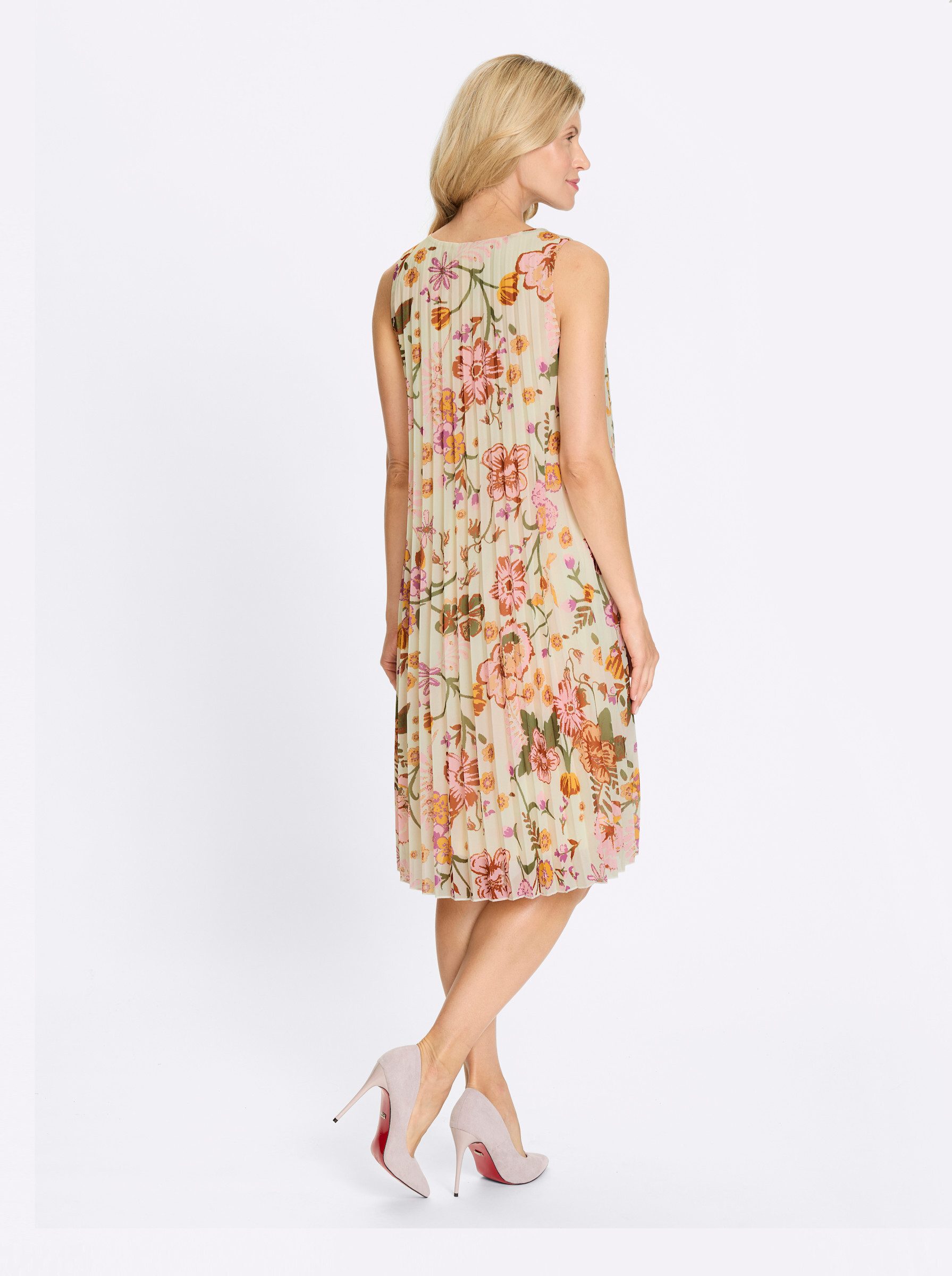 Sieh an! Etuikleid Plisseekleid Ärmellos