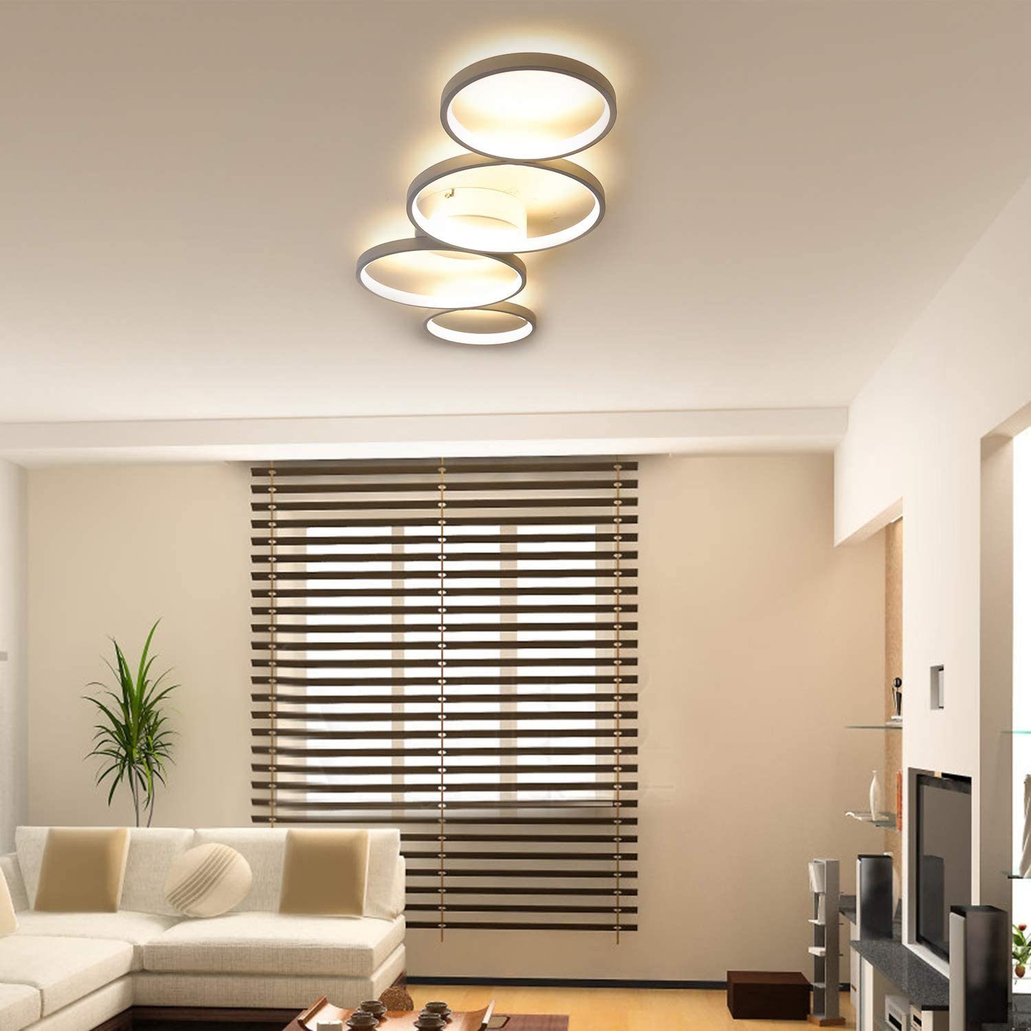 LED Weiß LED LED dimmbar ZMH Deckenleuchte Designlampe, fest integriert Deckenlampe