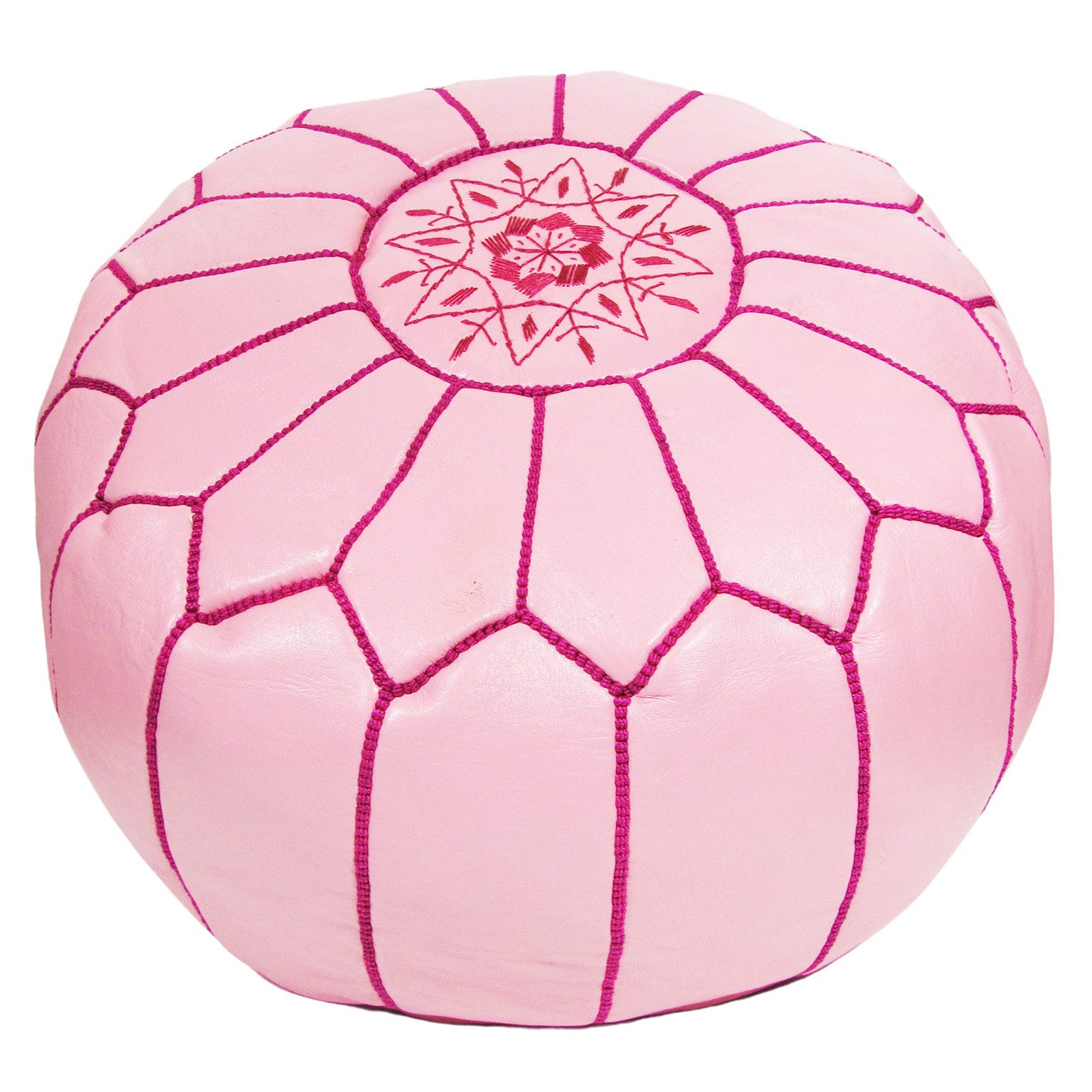 ALMADIH Pouf Leder Pouf Marokkanischer Echtleder Handarbeit Sitzsack