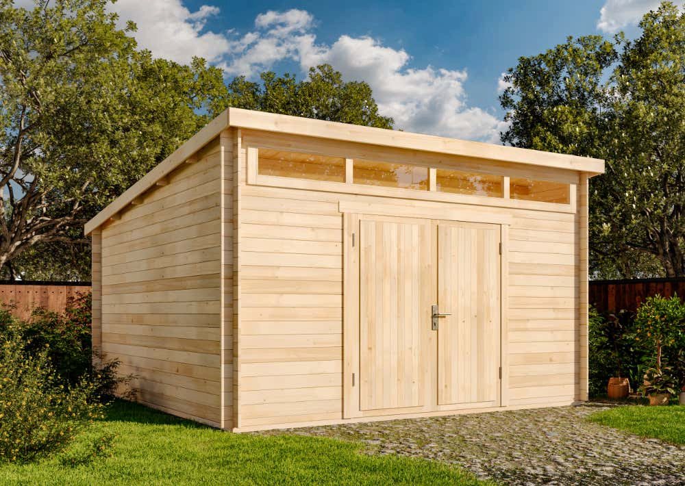 Thumbnail - Alpholz Gartenhaus Holz Maria-Viva28, BxT: 449x427 cm