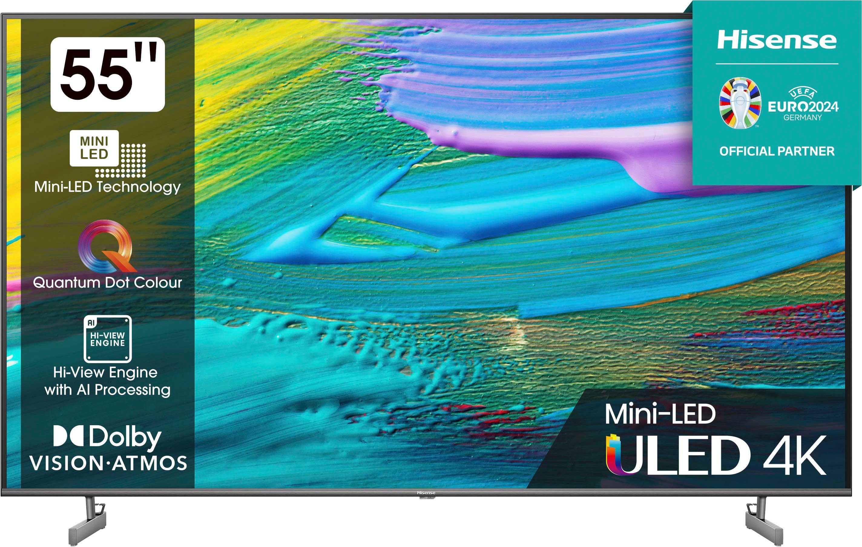 Hisense 55U6KQ Mini-LED-Fernseher (139 cm/55 Zoll, 4K Ultra HD, Smart-TV)