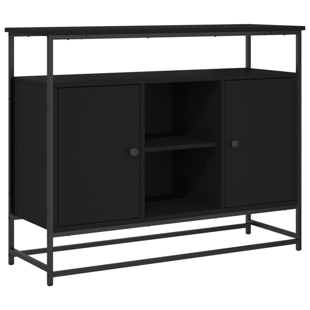 furnicato Sideboard Schwarz 100x35x80 cm Holzwerkstoff (1 St) günstig online kaufen