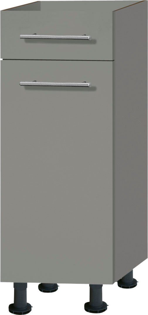OPTIFIT Unterschrank Bern 30 cm breit, mit 1 Tür und Schubkasten, mit höhenverstellbaren Füßen basaltgrau/basaltgrau | basaltgrau