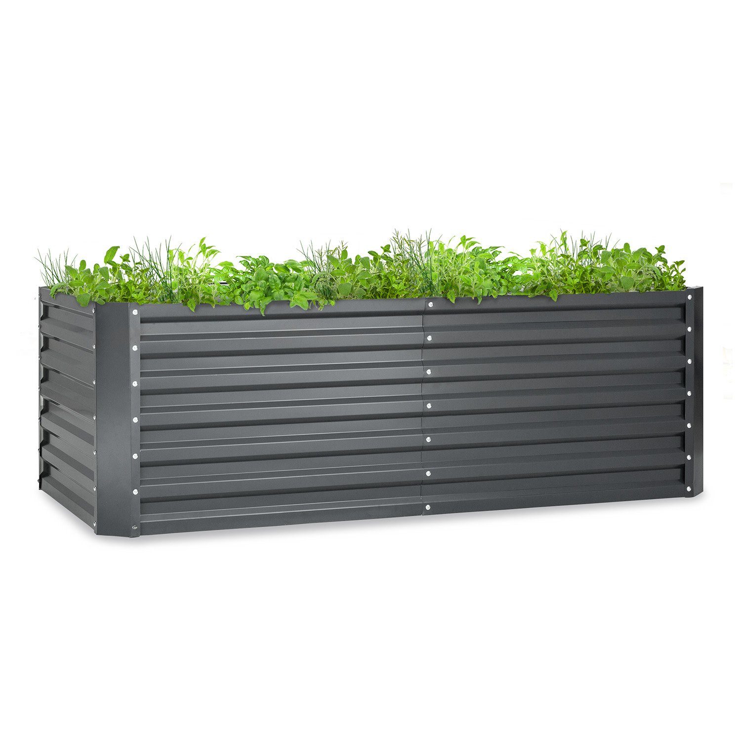 blumfeldt Blumentopf High Grow Straight, High Grow Straight Hochbeet 180 x 60 x 90 cm 970 l Stahl verzinkt