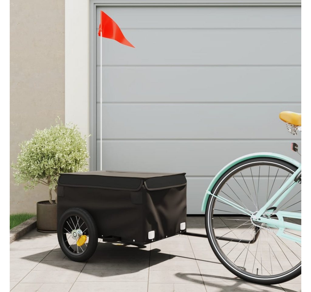 Thumbnail - vidaXL Fahrradkinderanhänger, Fahrradanhänger Schwarz 30 kg Eisen