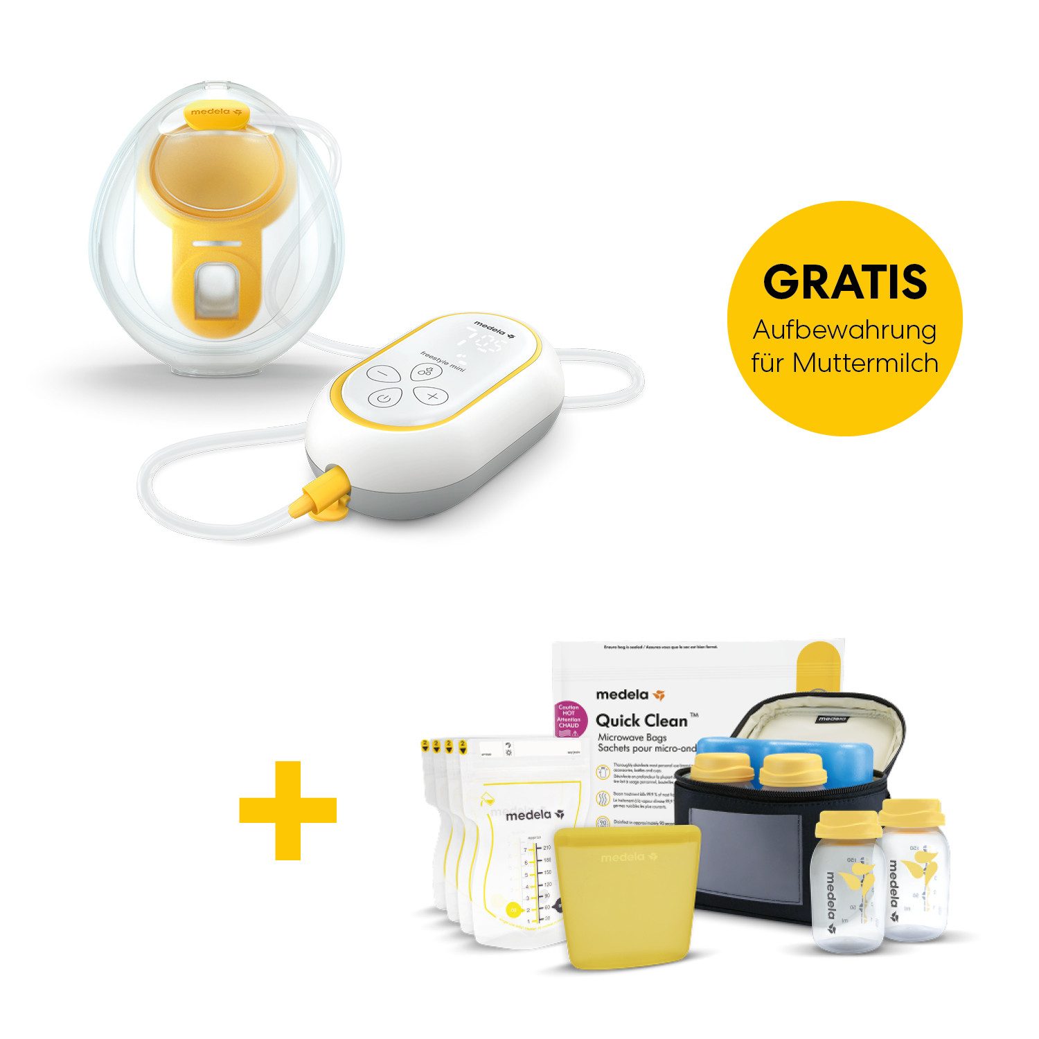 MEDELA Elektrische Milchpumpe Freestyle™ Mini Hands-free Einzelmilchpumpe + All-in-One Storage Set, Set