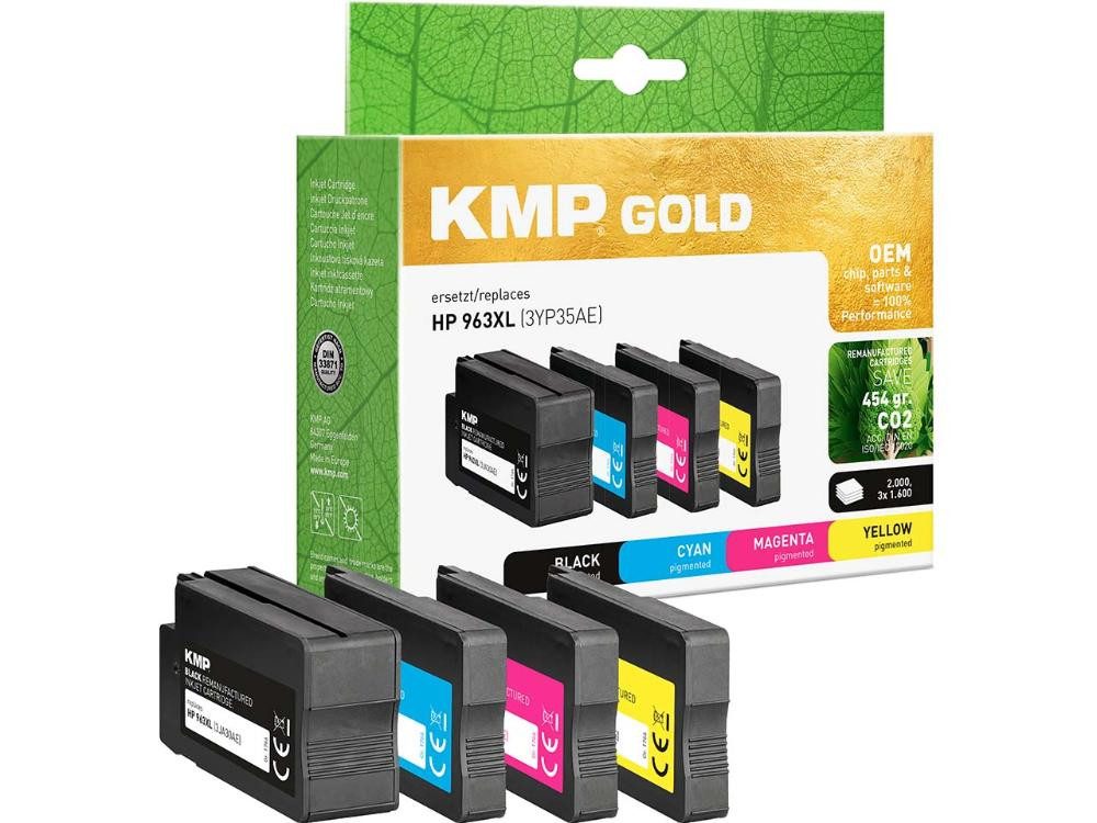 KMP KMP Tintenpatrone ersetzt HP 4er Set 963XL schwarz Tintenpatrone
