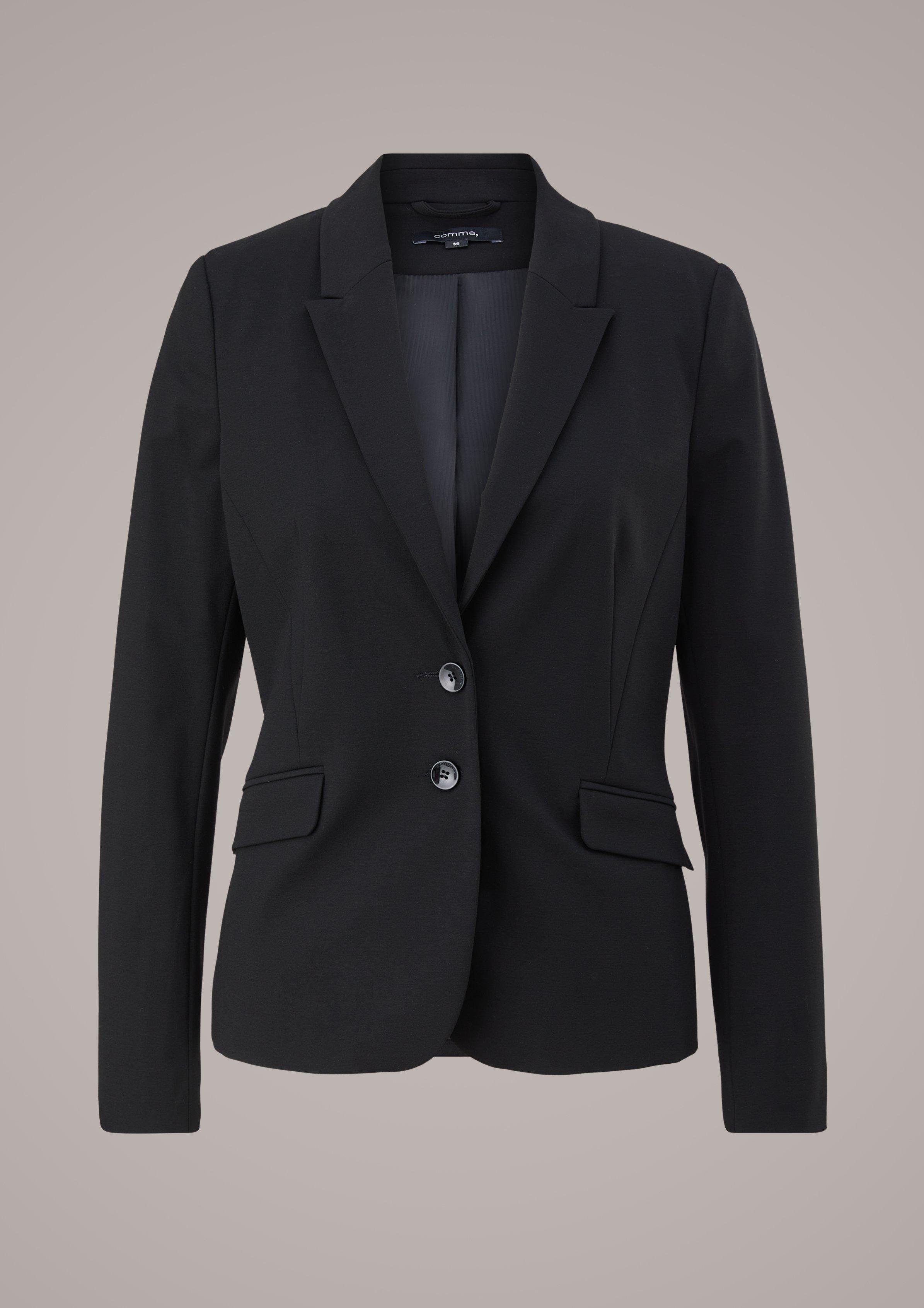 BLACK Comma Pattentaschen mit Blusenblazer angedeuteten Blazer