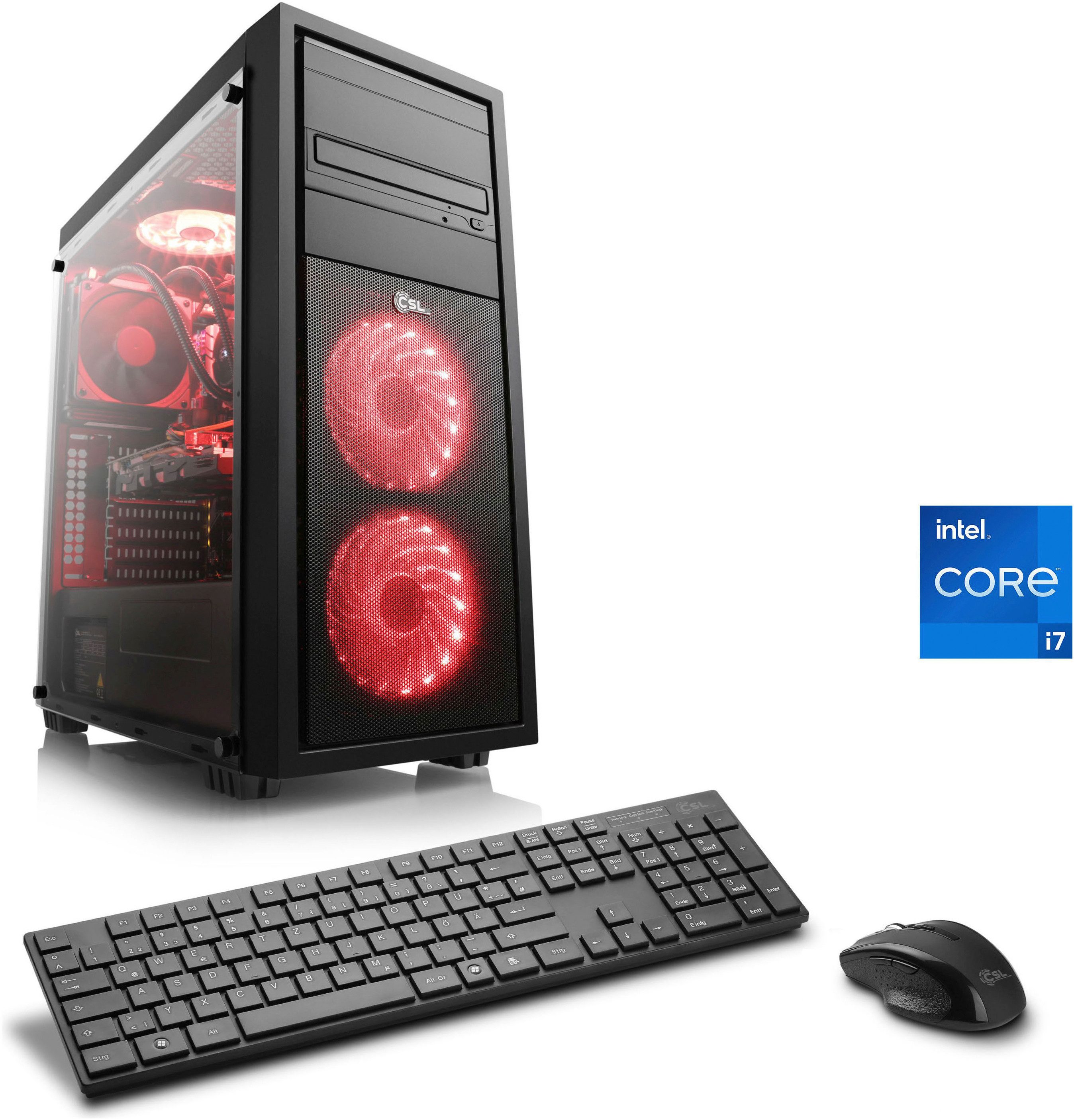 CSL HydroX V27311 Gaming-PC (Intel Core i7 12700F, GeForce RTX 3060, 32 GB RAM, 2000 GB HDD, 1000 GB SSD, Wasserkühlung)