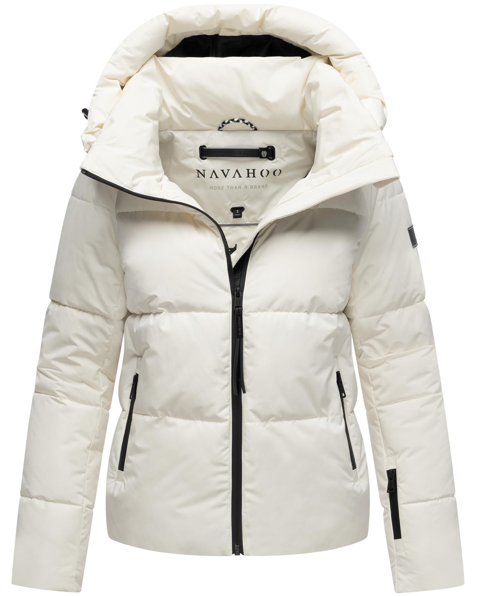 Navahoo Steppjacke Frostherz XIV Kurze gesteppte Damen Winterjacke mit abnehmbarer Kapuze – Bild 4 von 5
