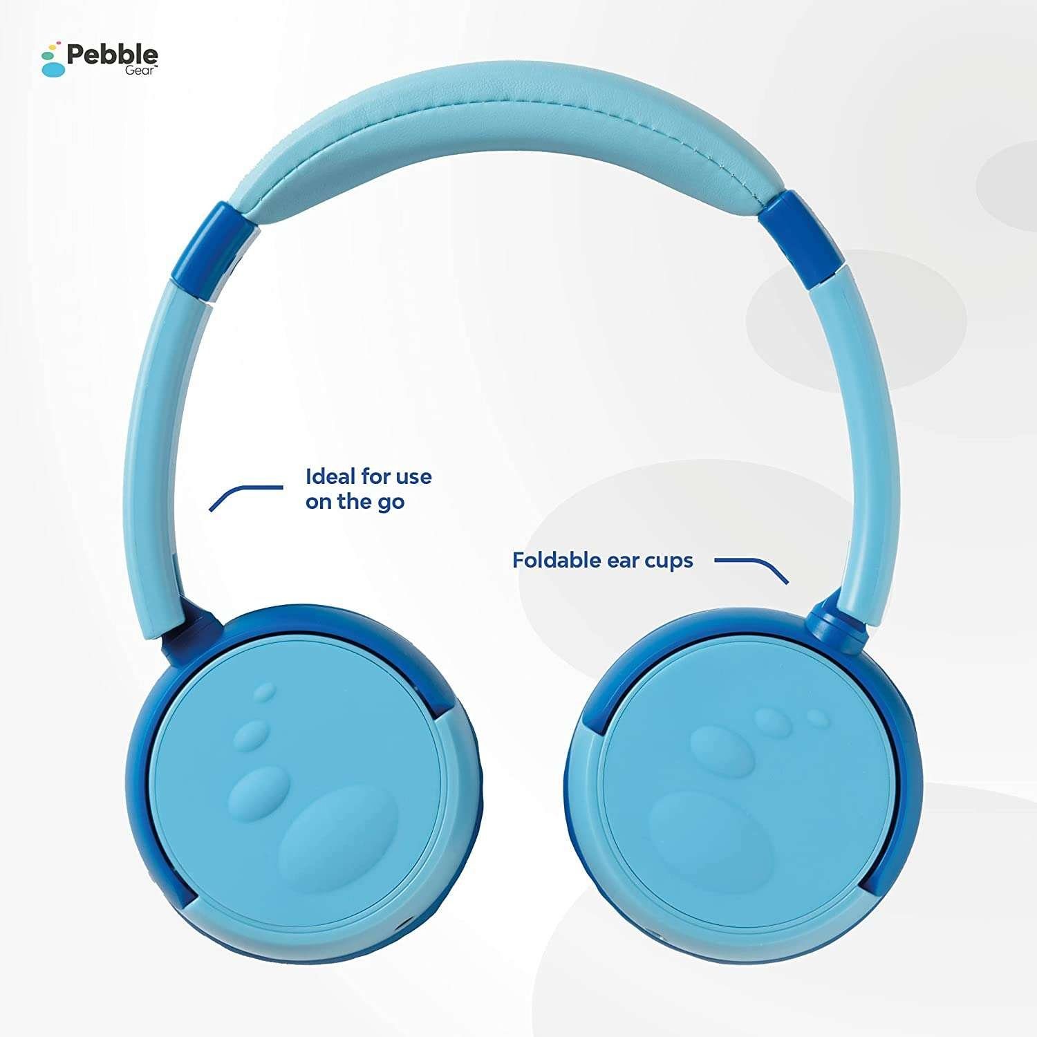 Pebble Gear Kinderkopfhörer pink faltbar, Klinke 85 Kinder-Kopfhörer Lautstärkebegrenzung blau/ (3,5mm Kids-Design) - dB kindersicher