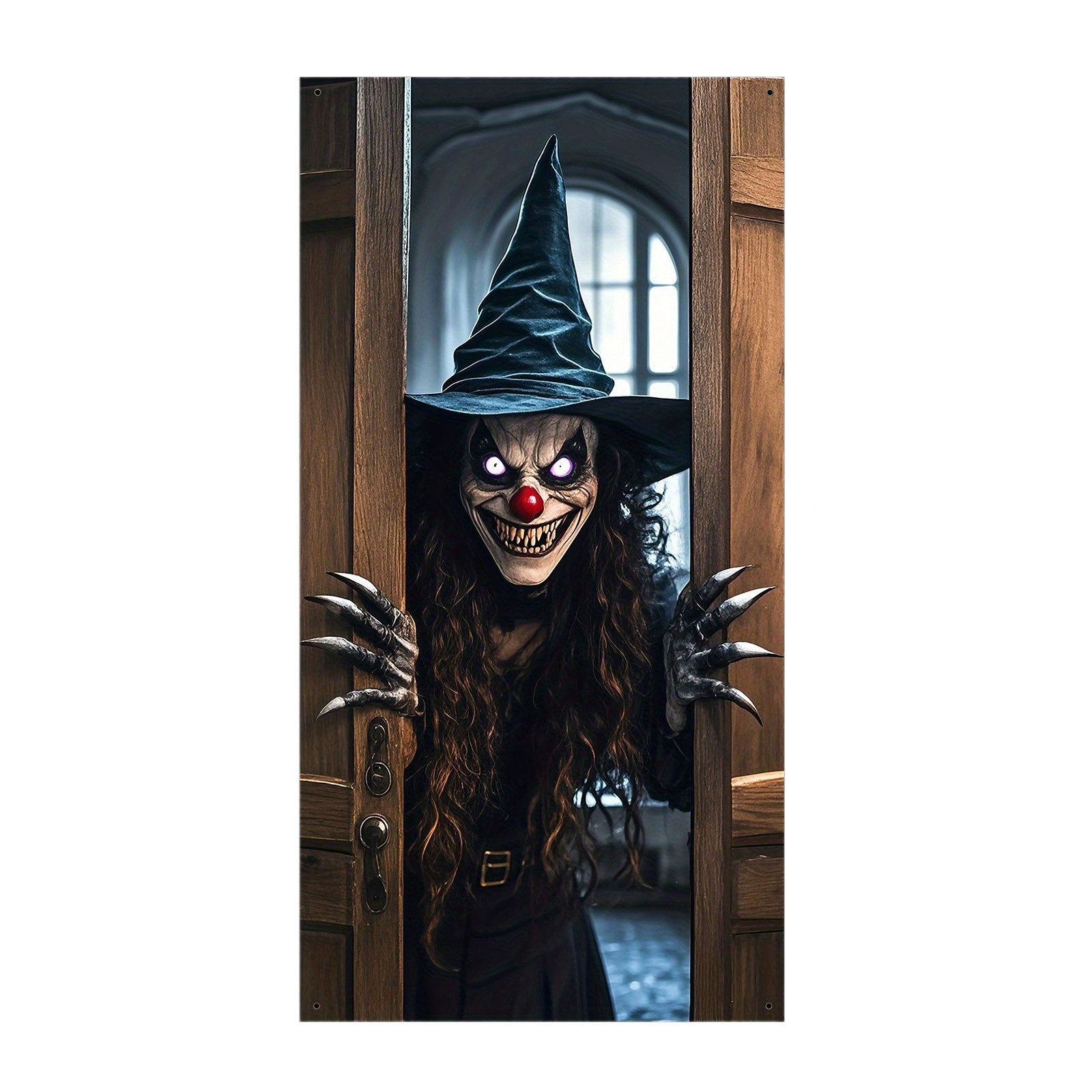 Sorvyzxn Hängedekoration Halloween Türabdeckung Deko, Türdeko Banner für Halloween Tür, Fenster und Wand Vorhang Dekoration,76x182cm