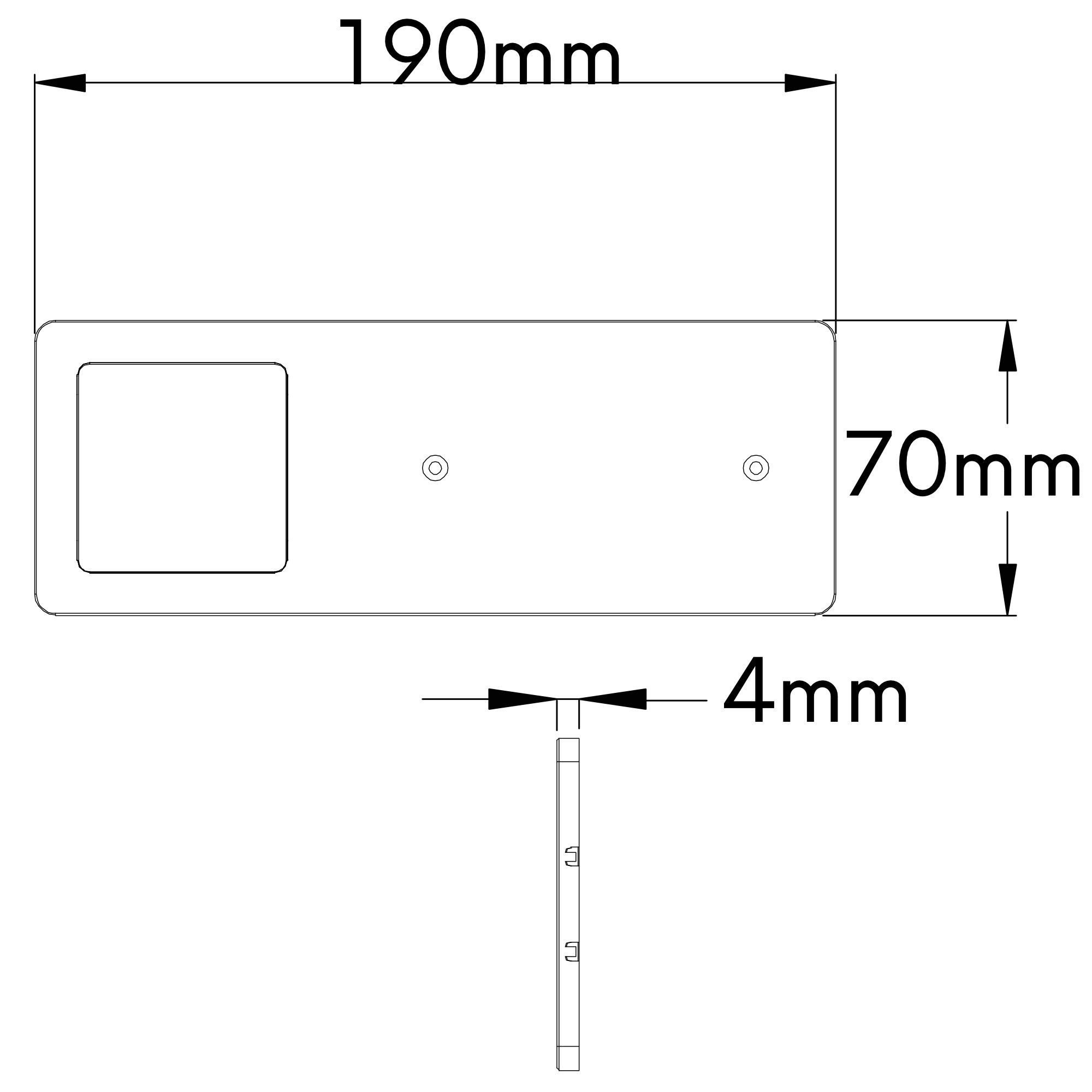 kalb LED Unterbauleuchte LED Unterbauleuchten schwarz 5W- sehr flache Küchenleuchte Einbauspot, 1er Set neutralweiß, neutralweiss