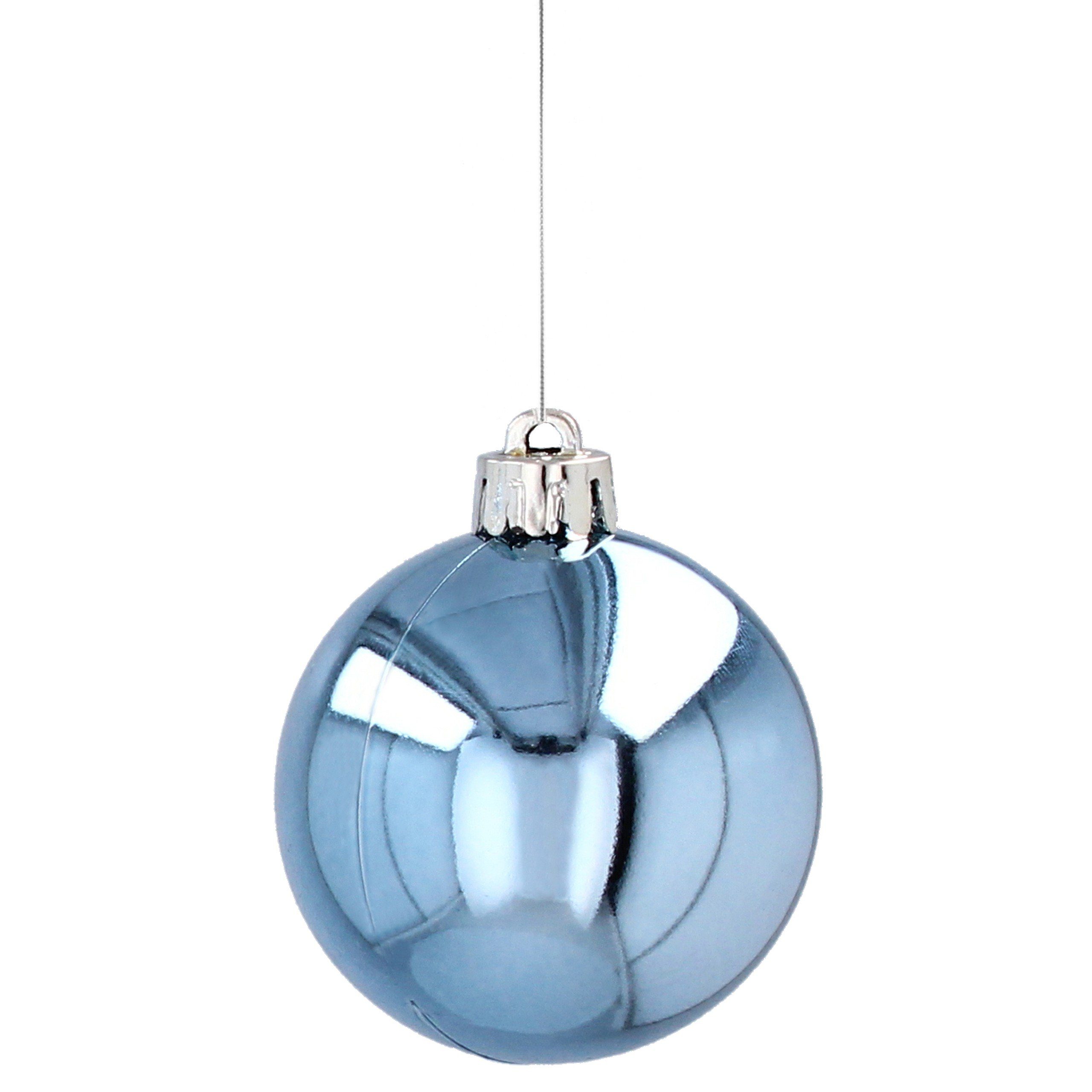 Sarcia.eu Weihnachtsbaumkugel Blaue Christbaumkugeln Kunststoff Stück 24 5cm, aus
