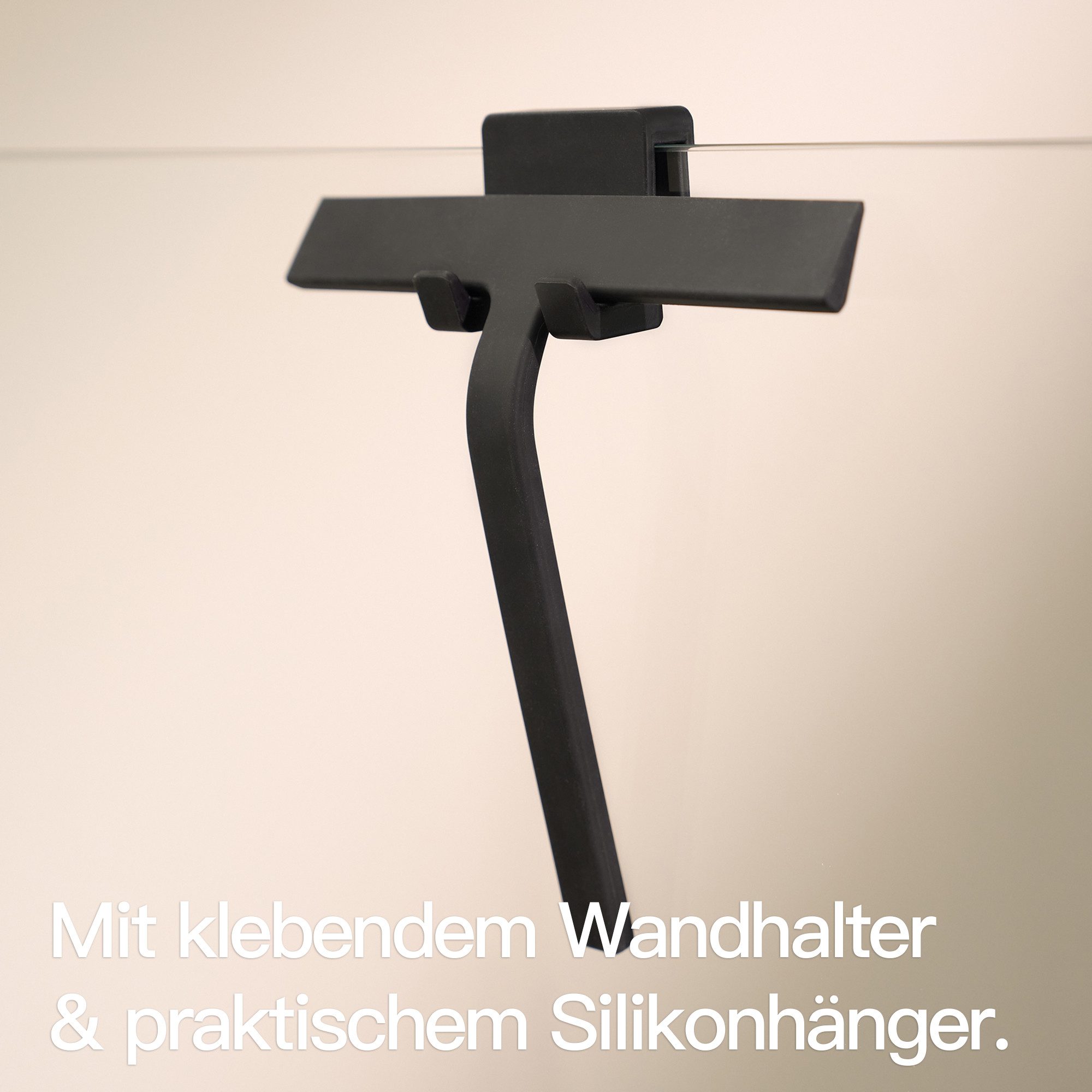 Designfabrik Hamburg Duschabzieher, 23 cm Breite, Silikonummantelt, inklusive 2x Halterung