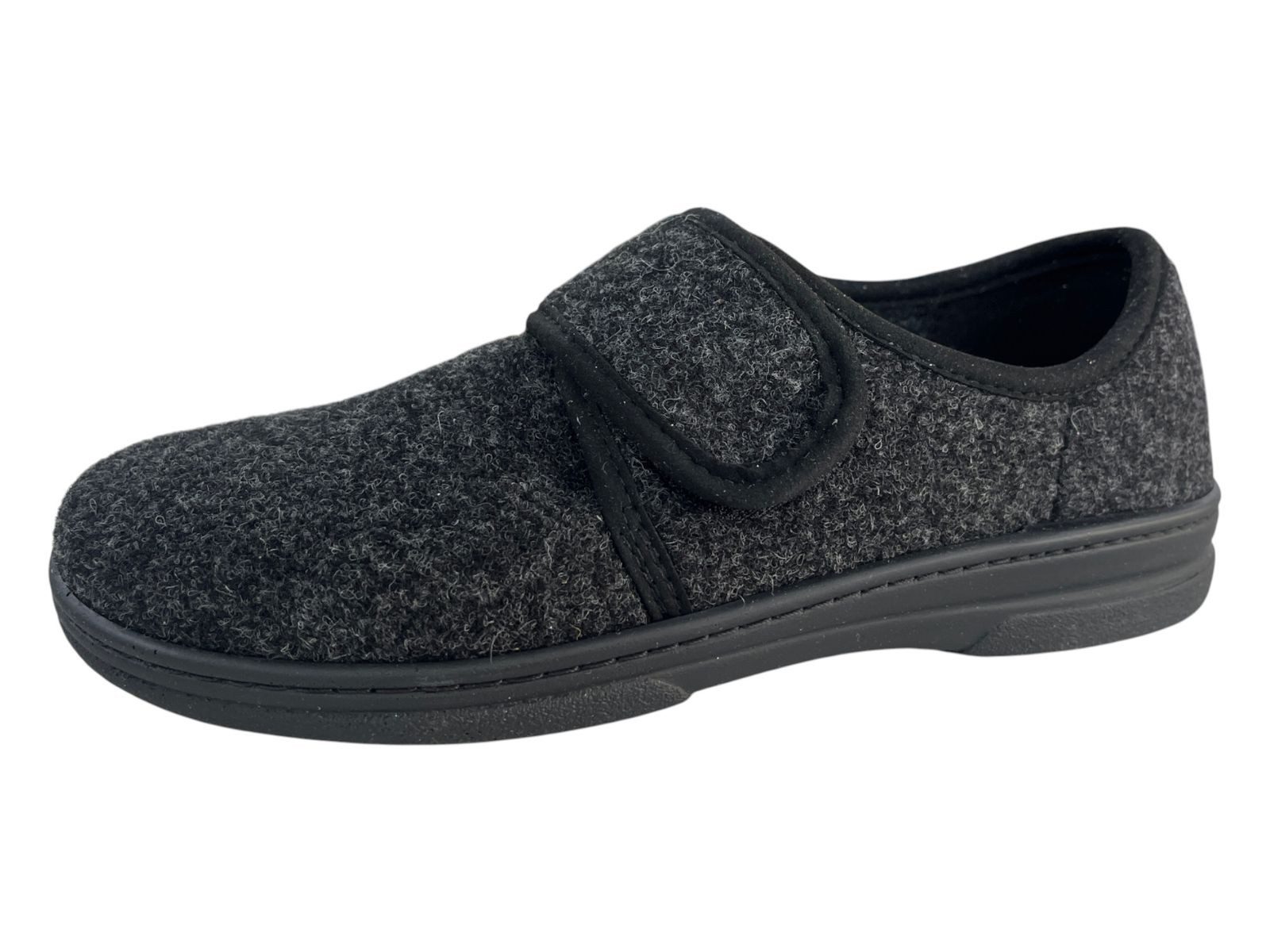 algemare Algemare Herren Filz Hausschuh 8907-2323 anthrazit grau Clog – Bild 3 von 5